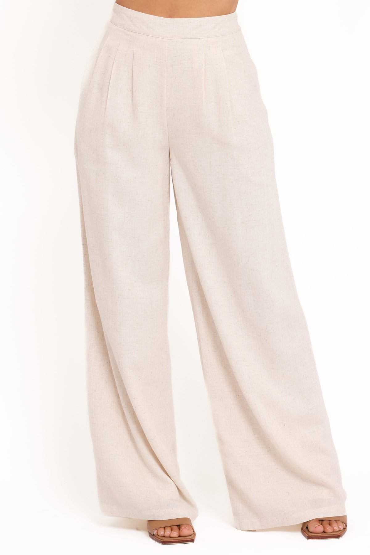 Arles Wide Leg Pants in Oatmeal – view 3 of 7