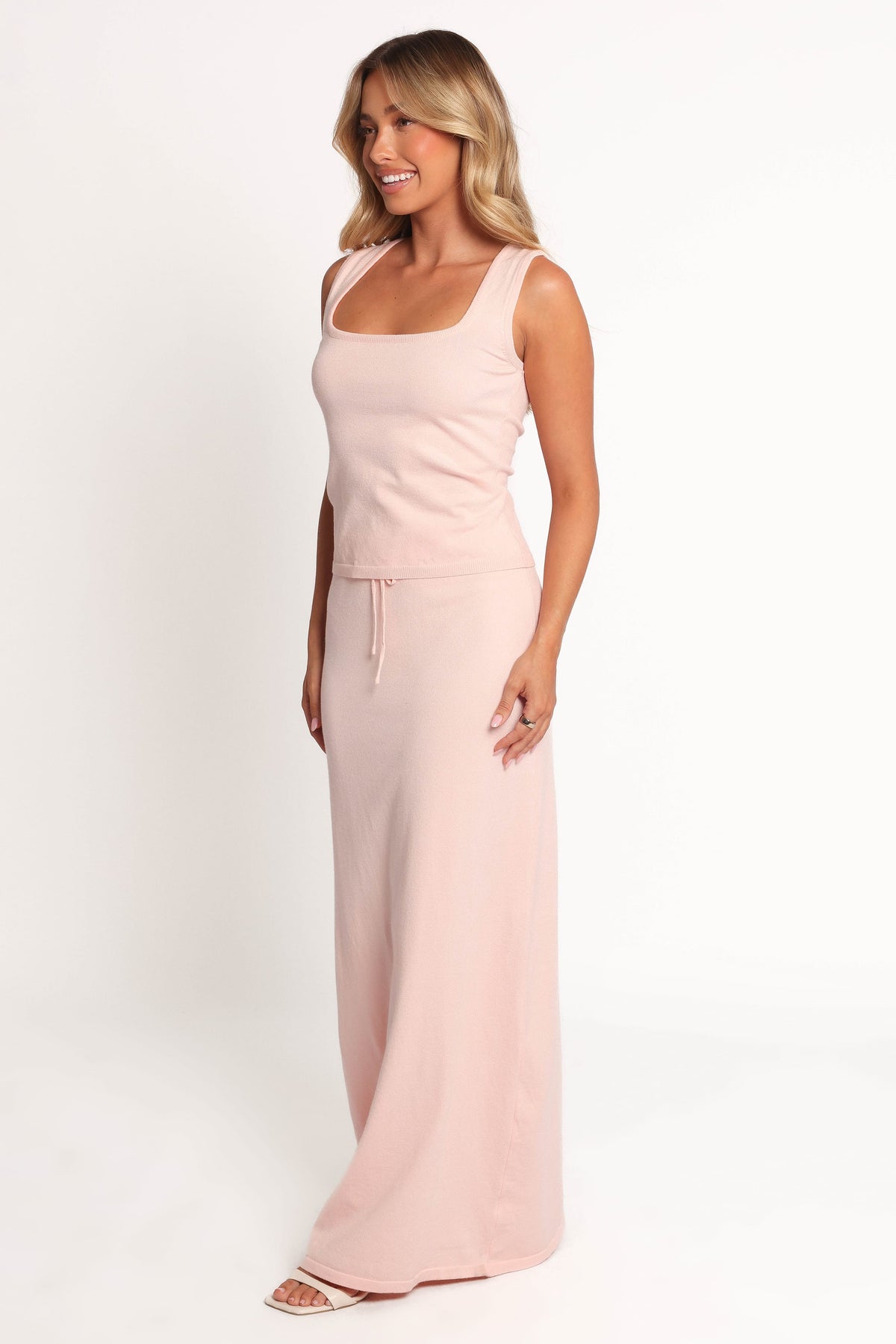 Beatrice Knitted Skirt in Peach – view 3 of 6