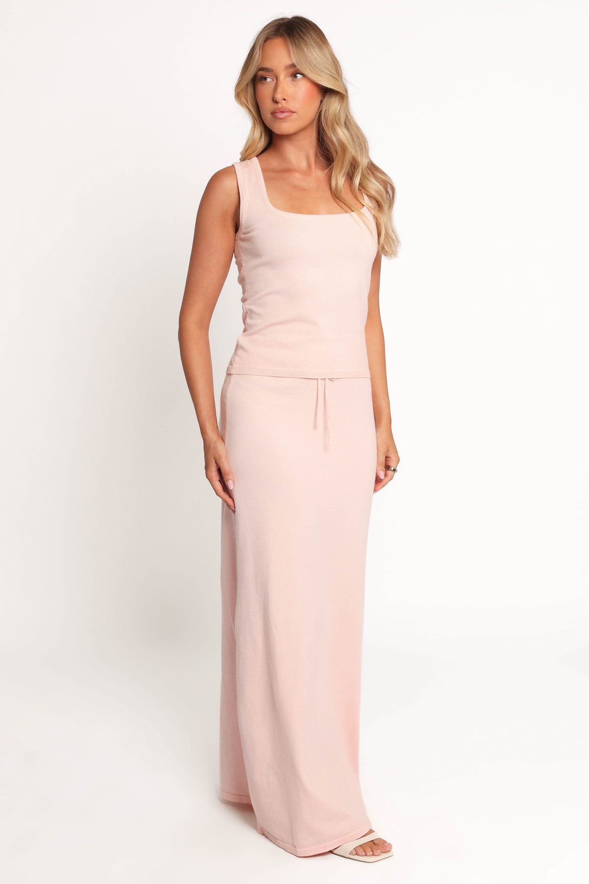 Beatrice Knitted Skirt in Peach – view 5 of 6