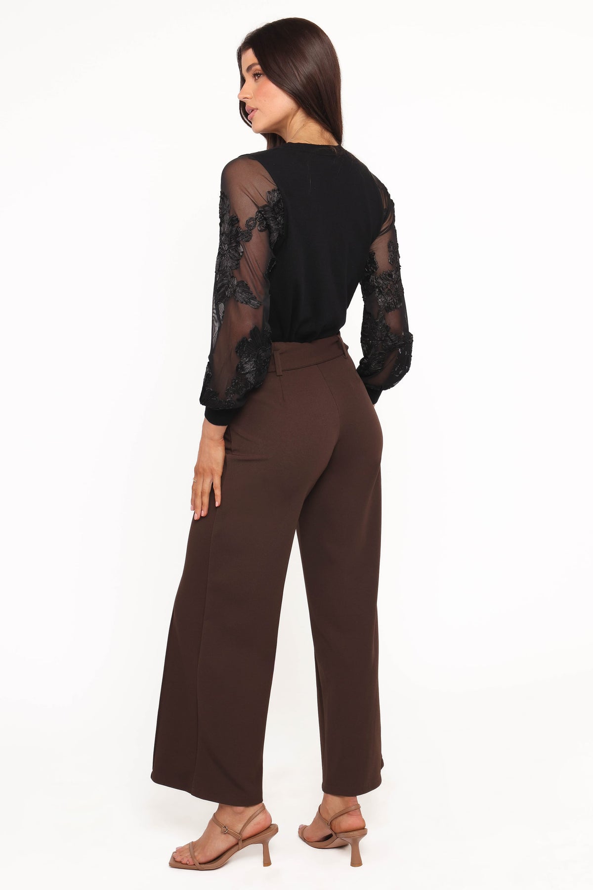 Benton Belted Pant in Brown – view 4 of 5
