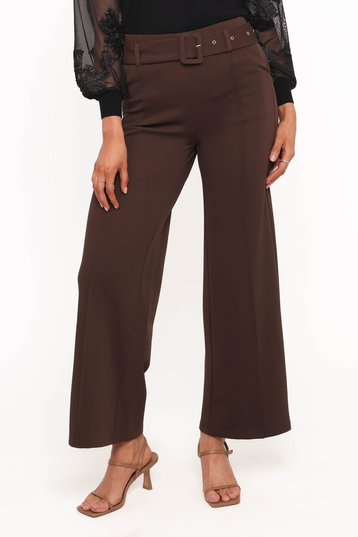 Benton Belted Pant in Brown – view 2 of 5