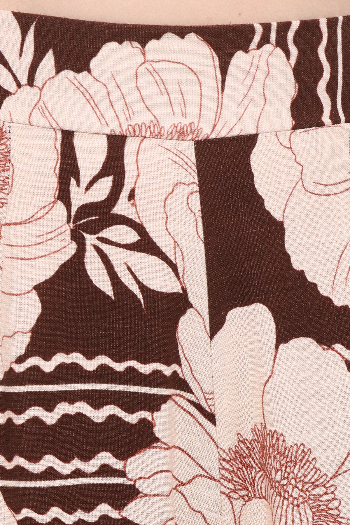 Bernadine Wide Leg Pant in Brown Floral – view 6 of 6