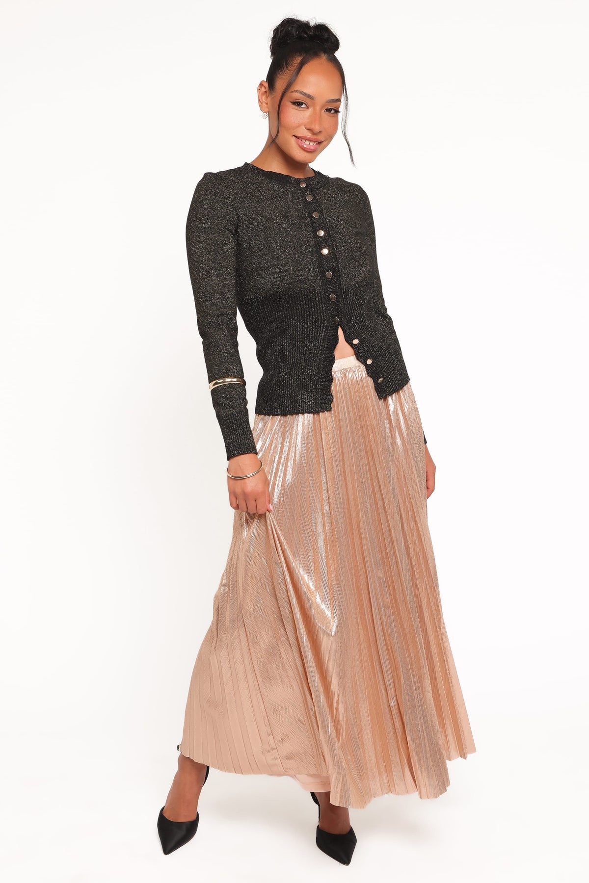 Bethy Maxi Skirt in Gold – view 2 of 8