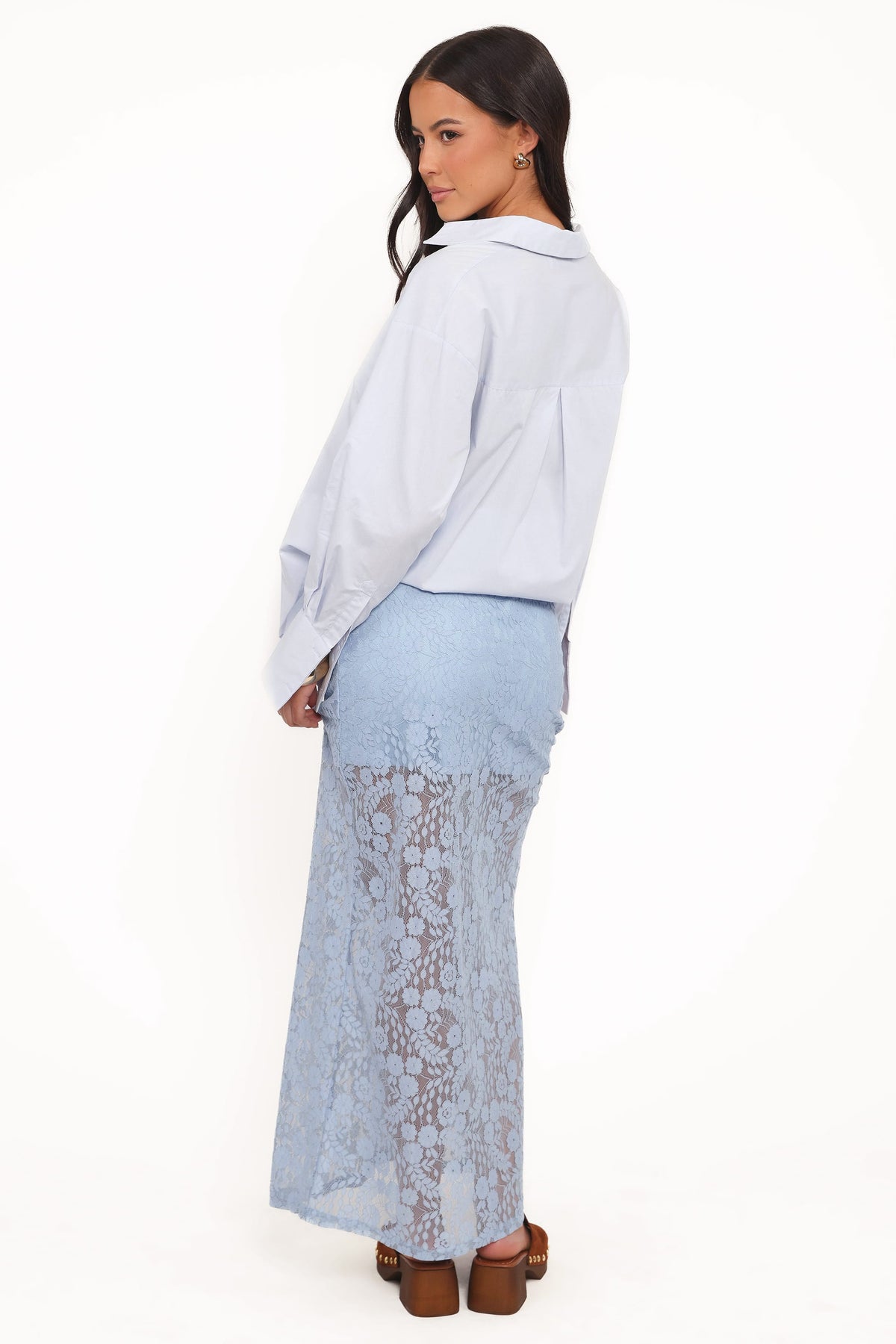 Brittany Lace Maxi Skirt in Blue – view 5 of 7