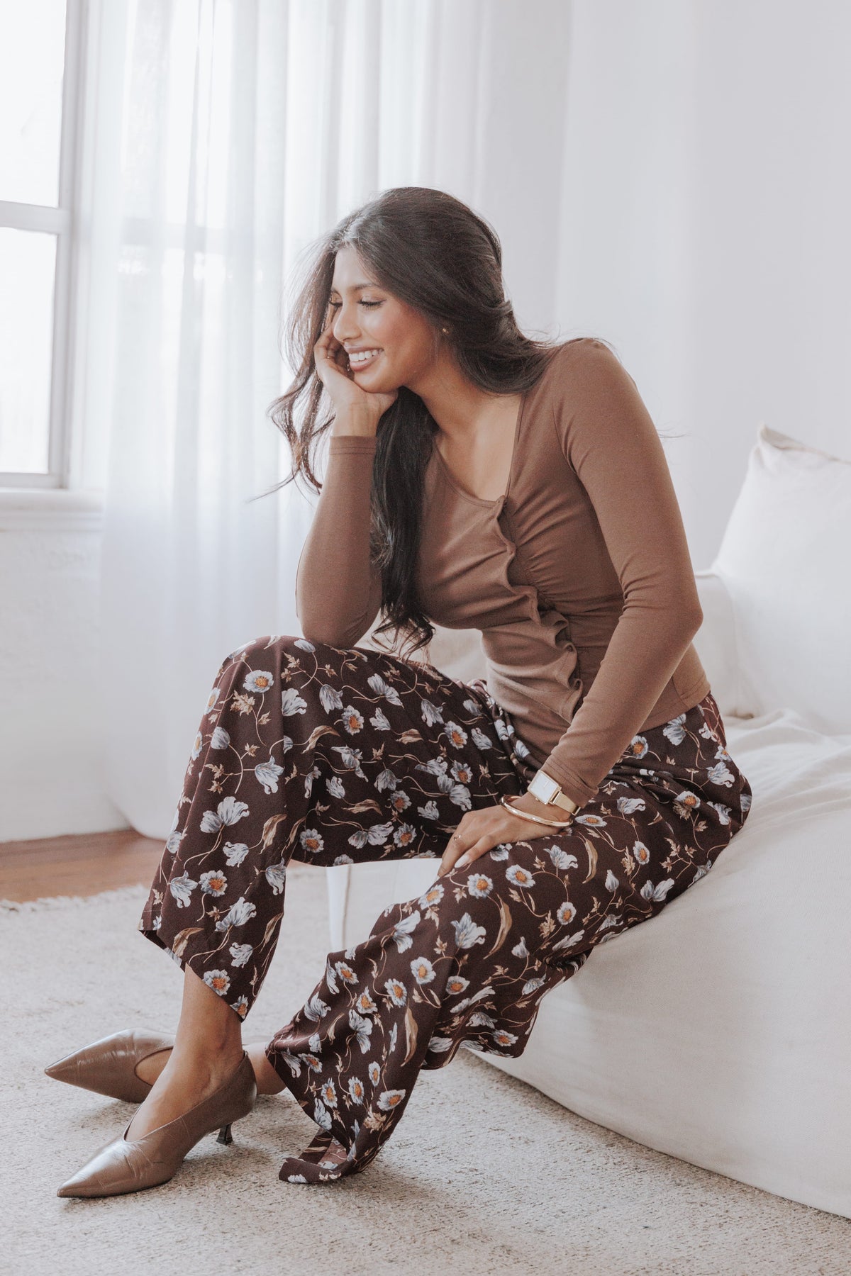 Calantha Wide Leg Pants in Fall Floral – view 7 of 7
