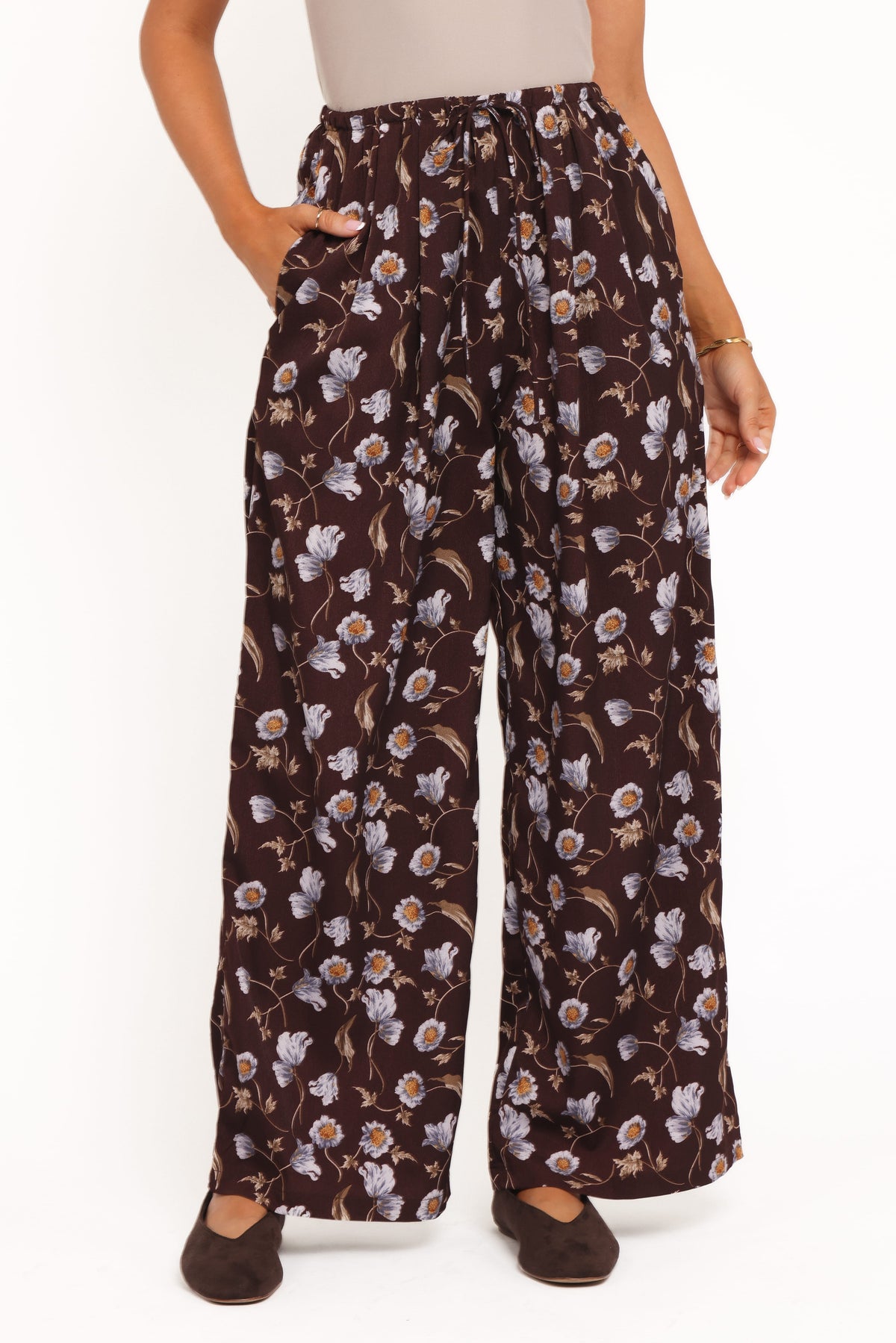 Calantha Wide Leg Pants in Fall Floral – view 3 of 7