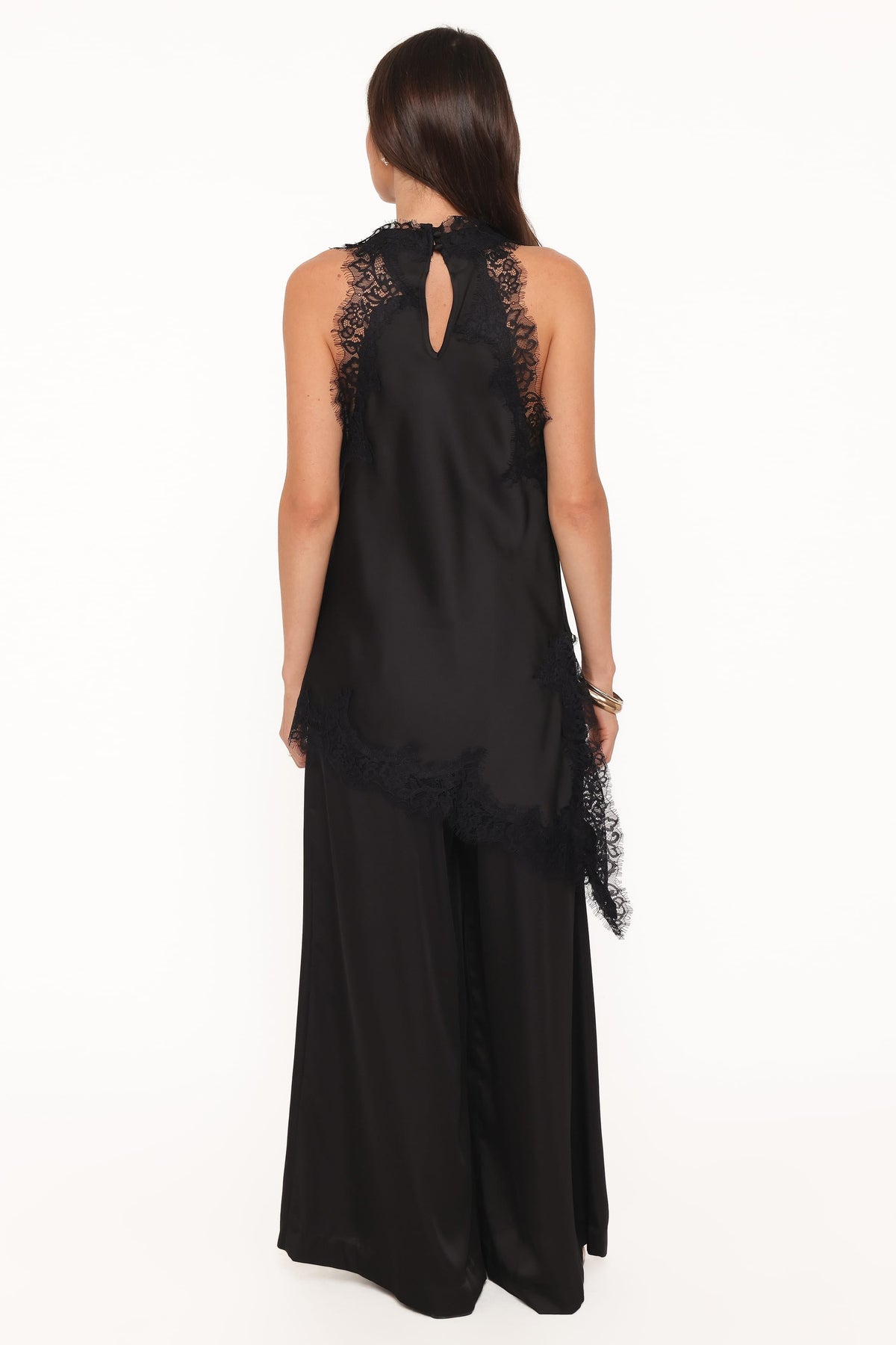 Clara Wide Leg Tailored Pant in Black – view 4 of 6