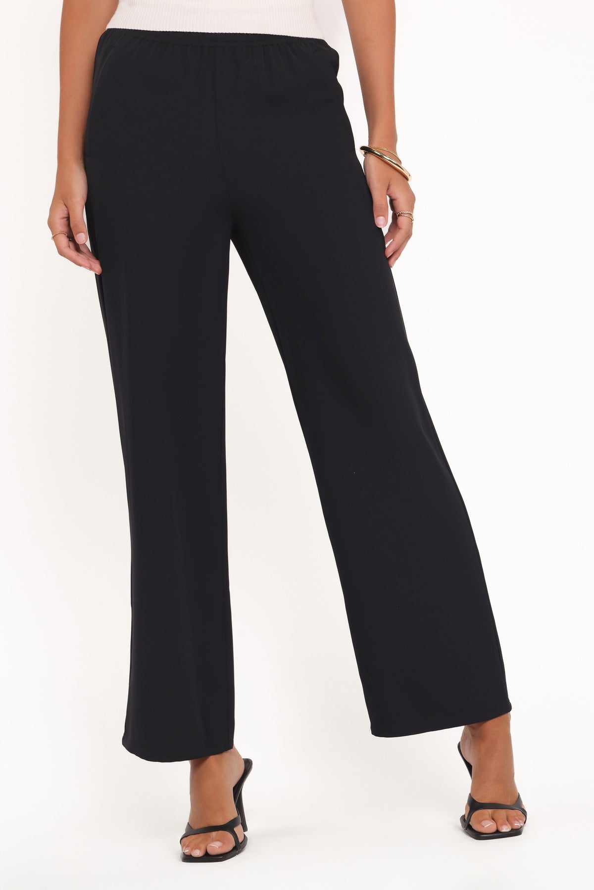 Clark Crepe Wide Leg Pant in Black – view 3 of 6
