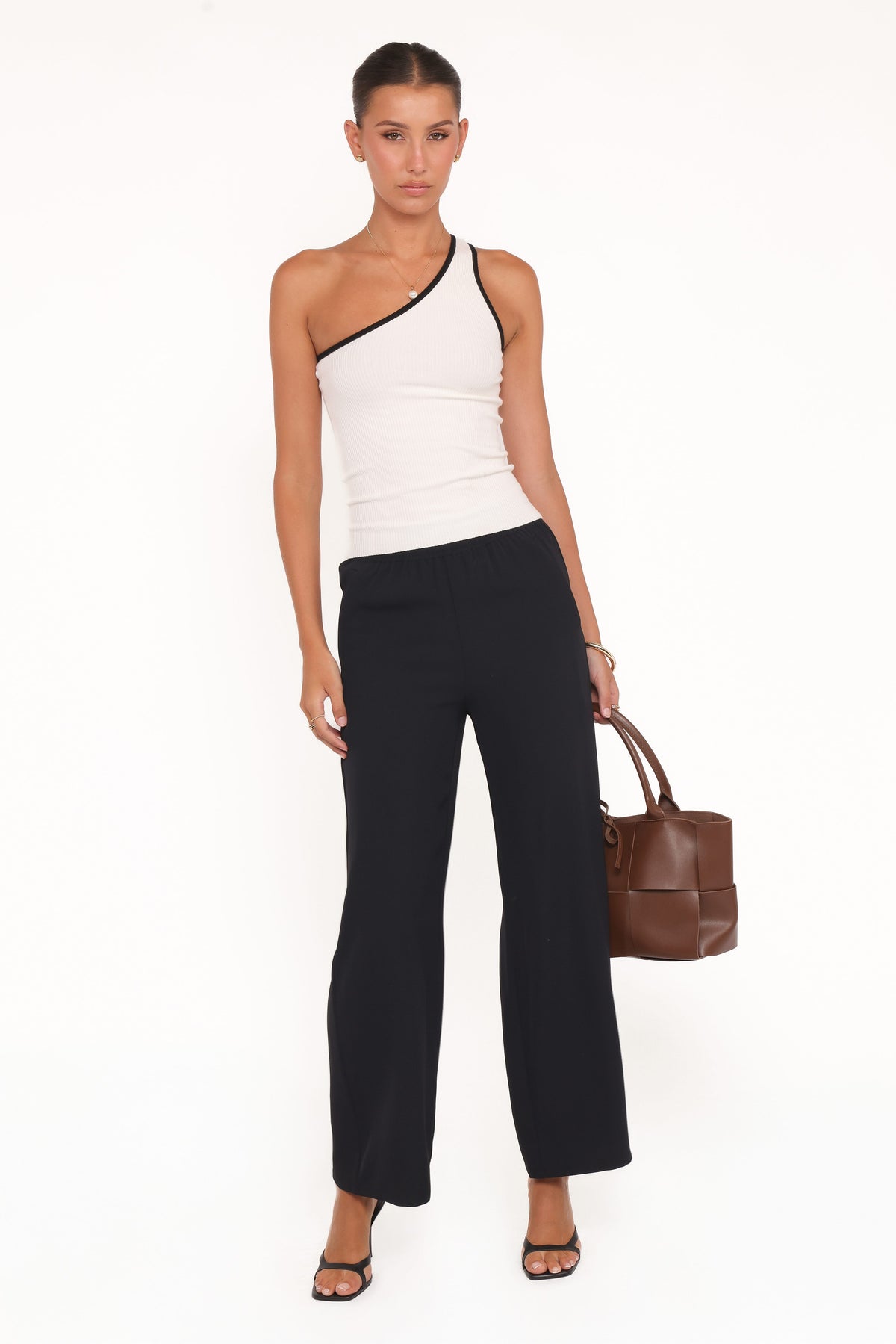 Clark Crepe Wide Leg Pant in Black – view 2 of 6