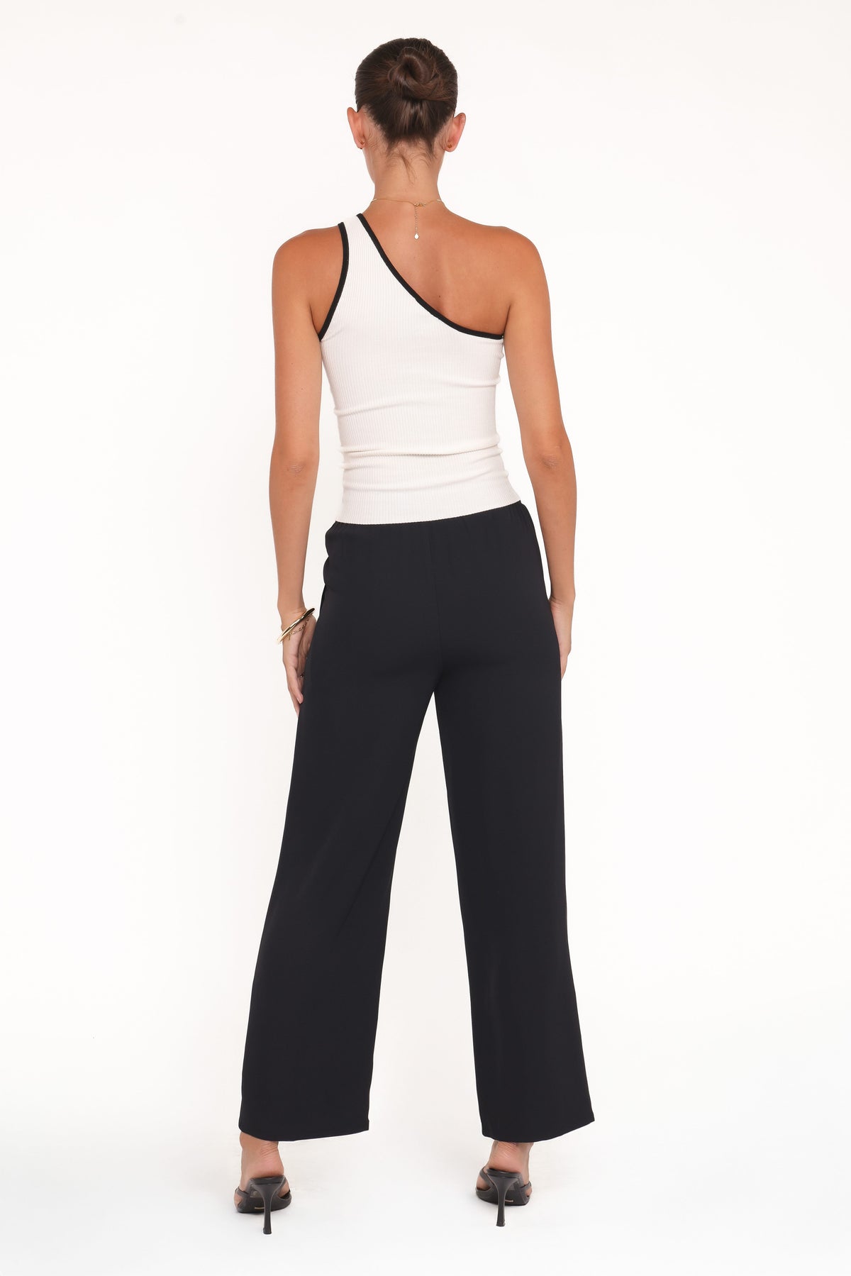 Clark Crepe Wide Leg Pant in Black – view 5 of 6