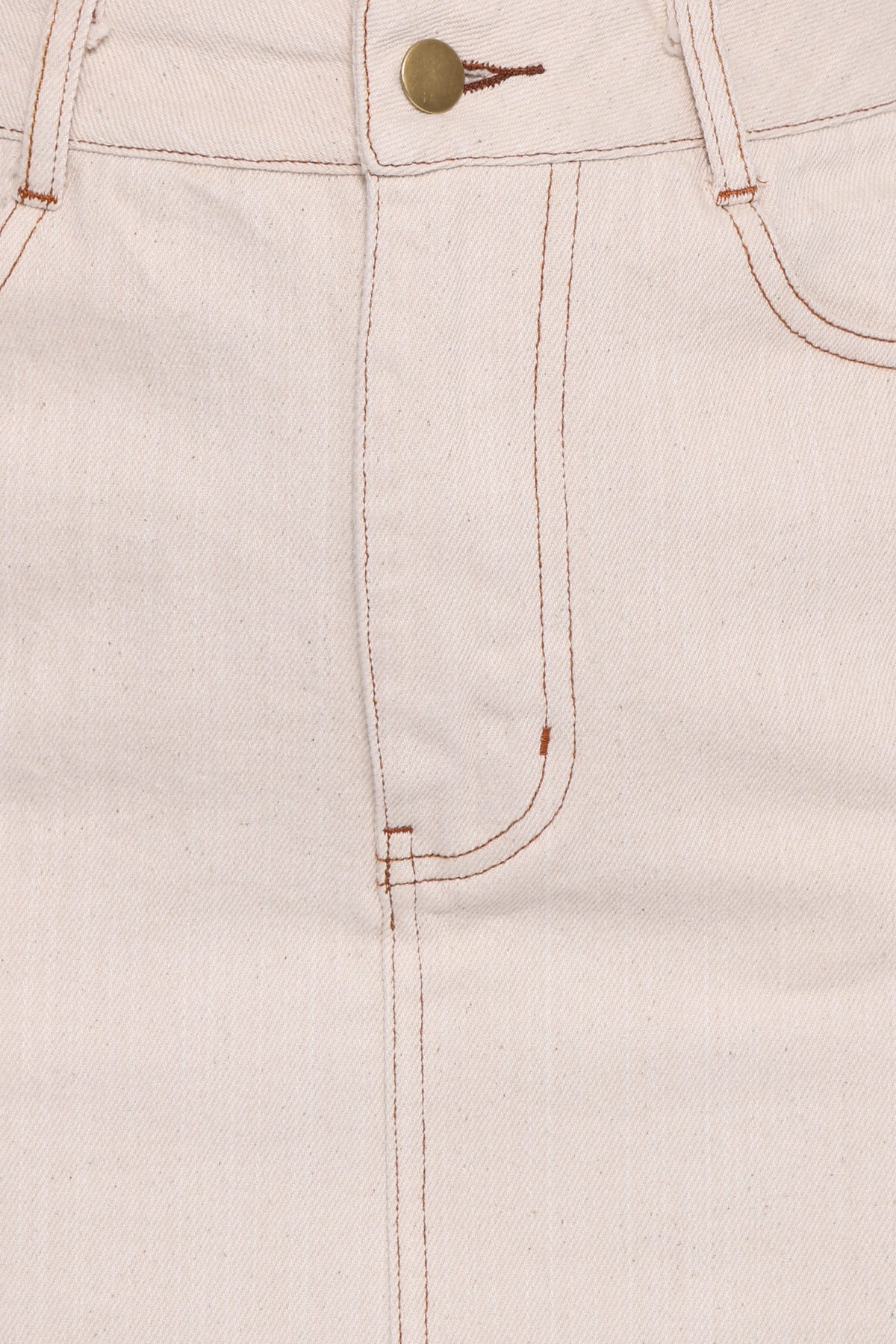 Dana Denim Midi Skirt in Bone – view 7 of 8