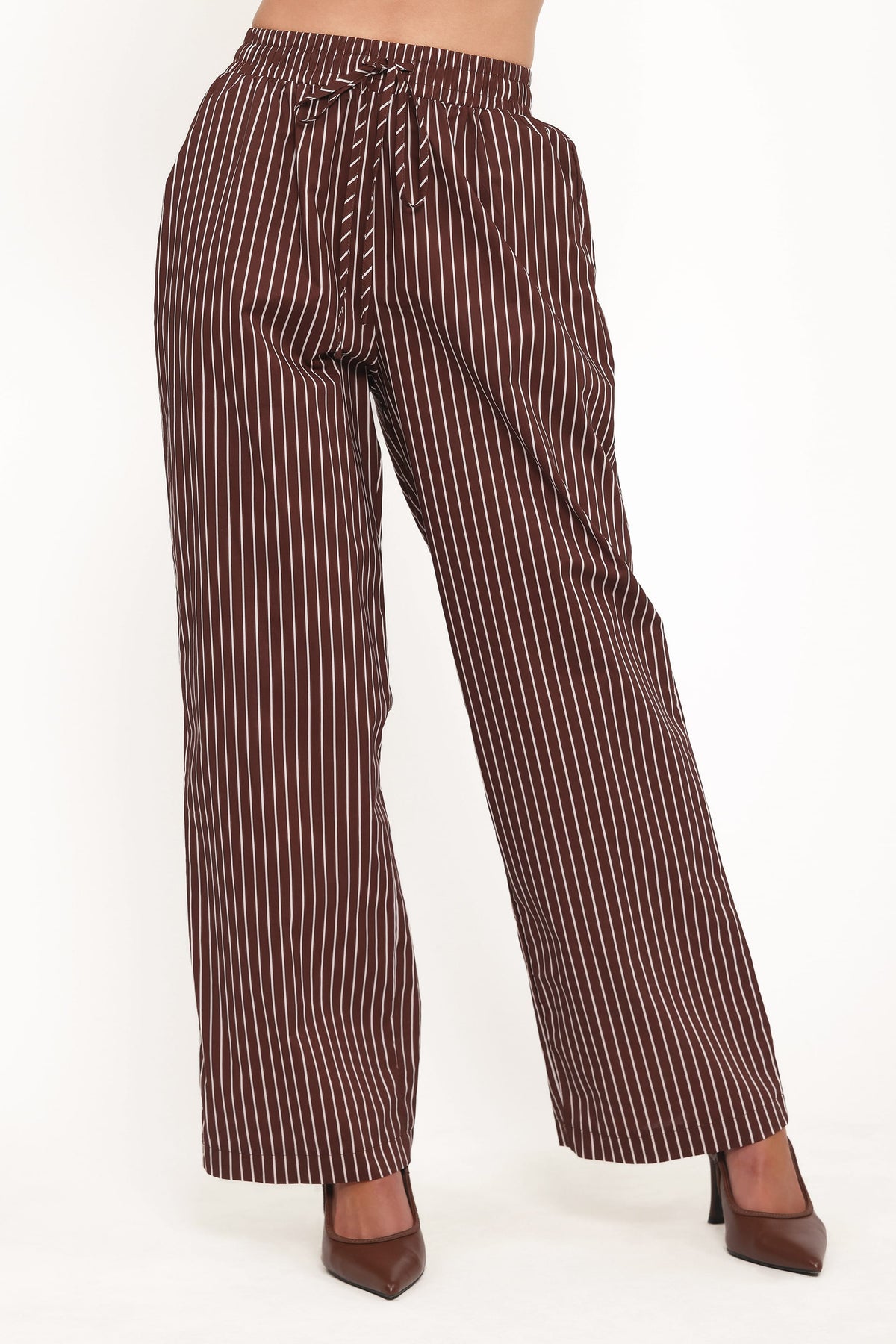 Darya Pants in Chocolate Stripe – view 3 of 6