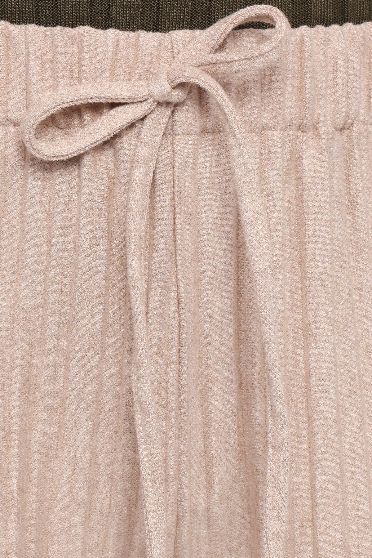Davis Pleated Knit Pant in Beige – view 5 of 5