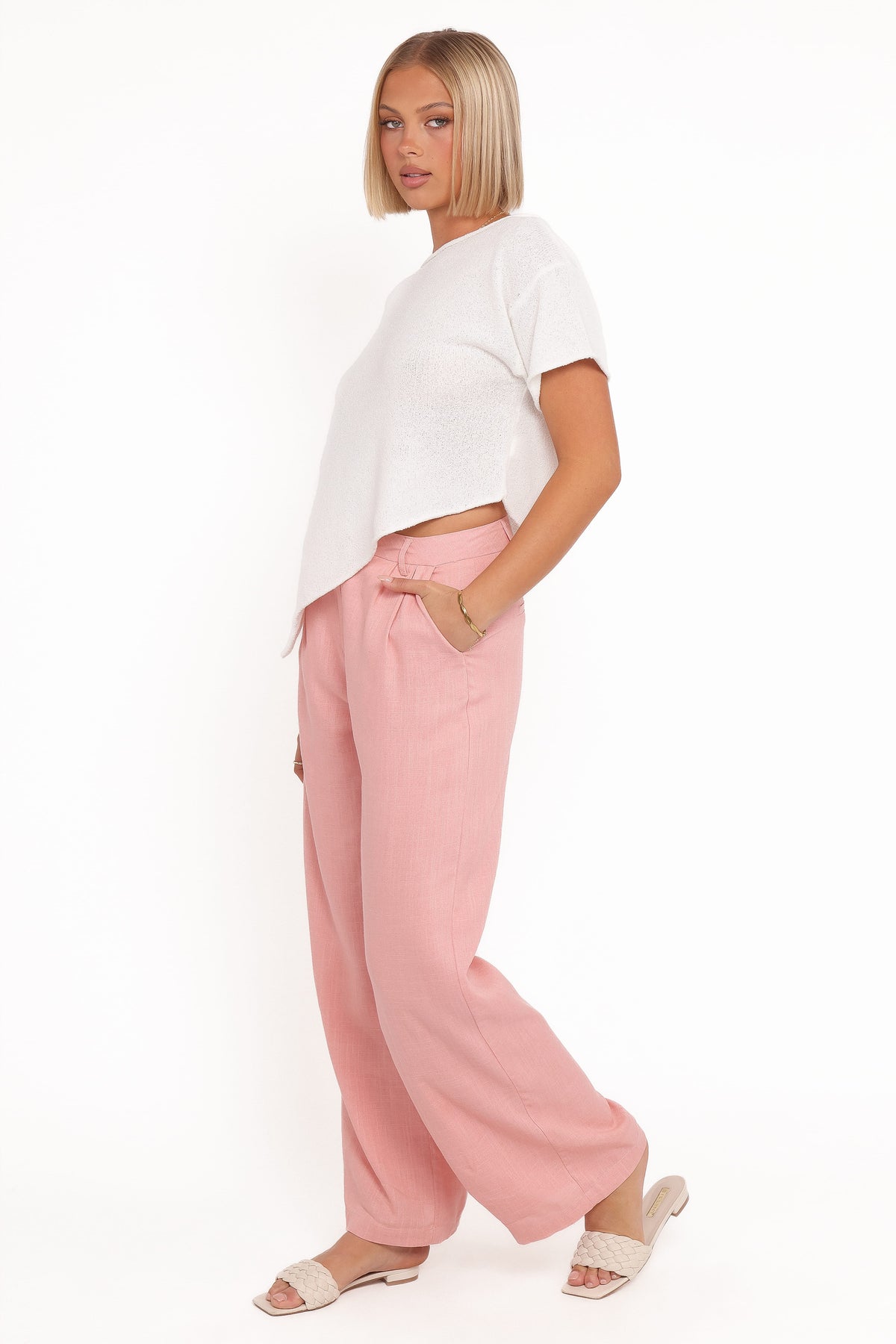 Dean Linen Pants in Light Pink – view 5 of 7