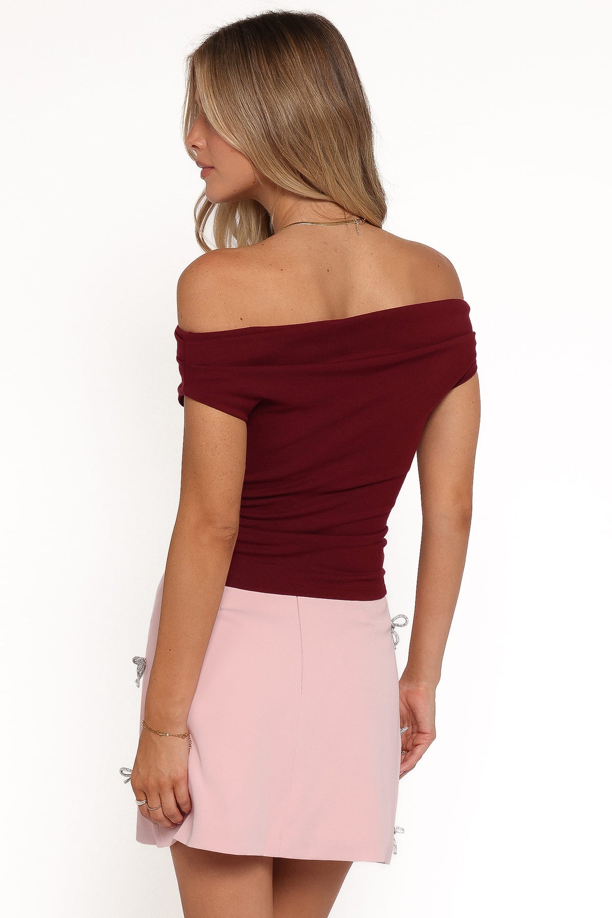 Effie Embellished Bow Mini Skirt in Pink – view 4 of 6