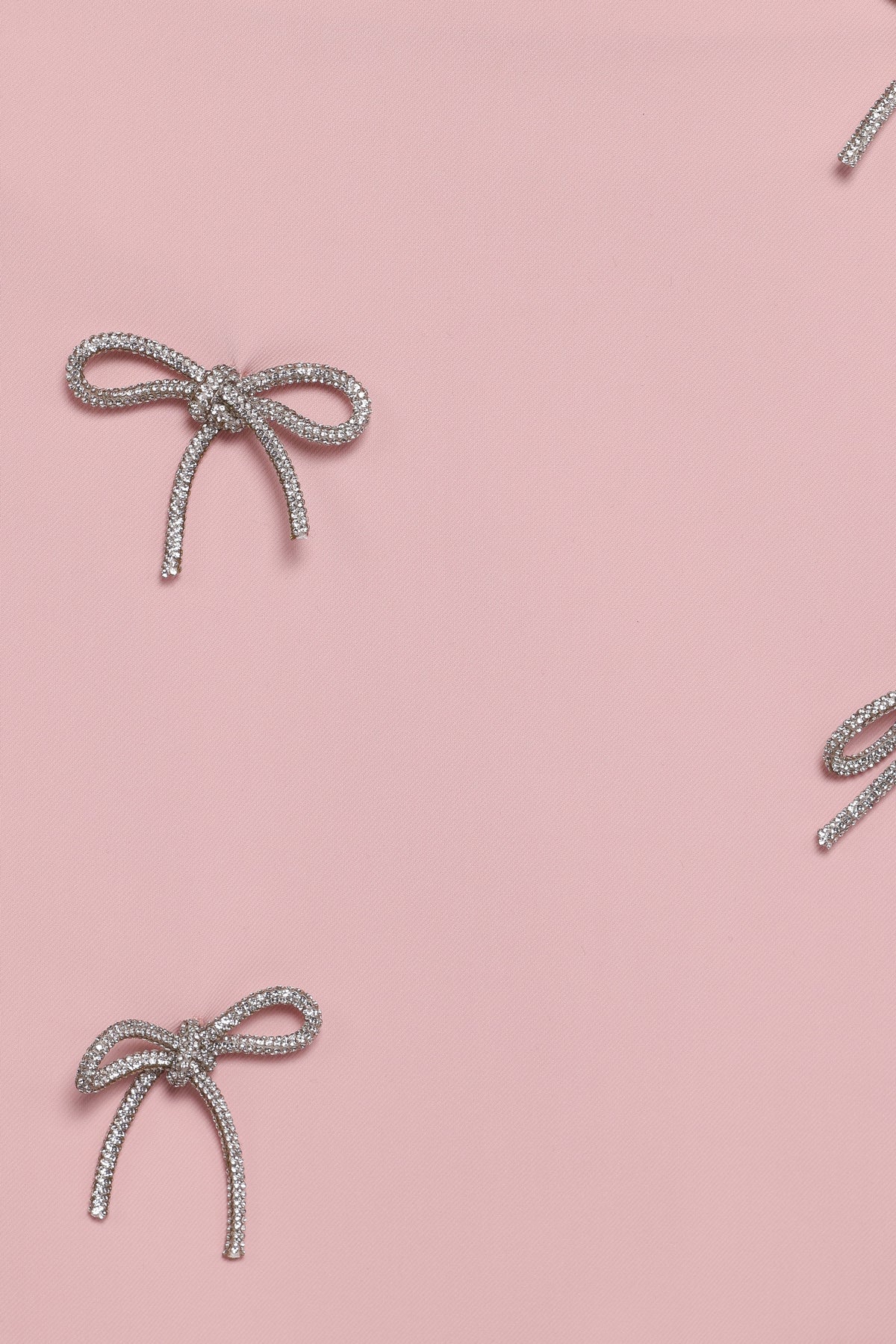 Effie Embellished Bow Mini Skirt in Pink – view 5 of 6
