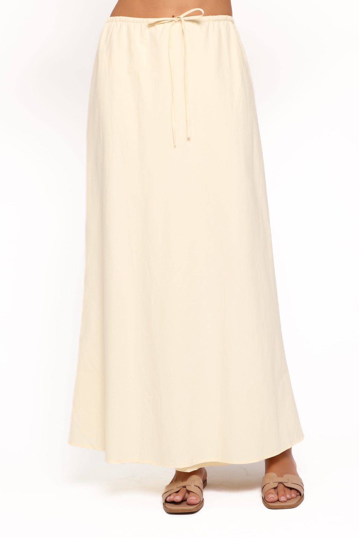Elena Cotton Maxi Skirt in Butter Yellow – view 3 of 8