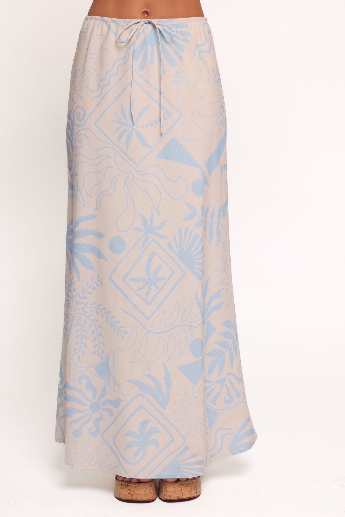 Elena Maxi Skirt in Blue Soleil – view 2 of 6