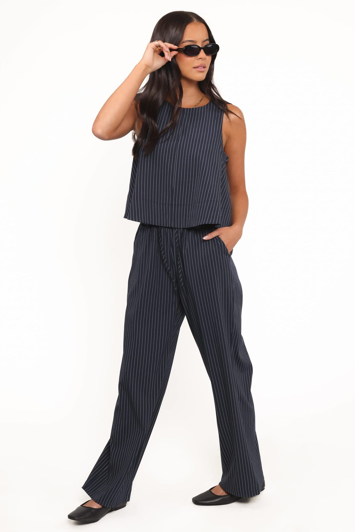 Elijah Pants in Navy White Stripe – view 2 of 8