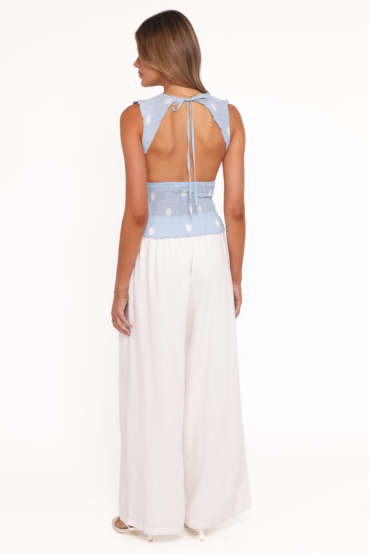 Elowen Wide Leg Pants in White – view 5 of 8