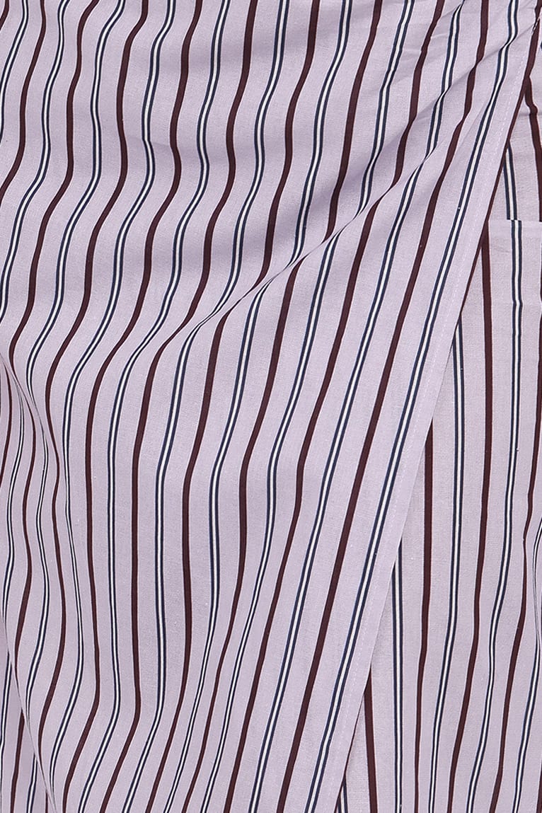 Jacey Wrap Midi Skirt in Midnight Stripe – view 5 of 5