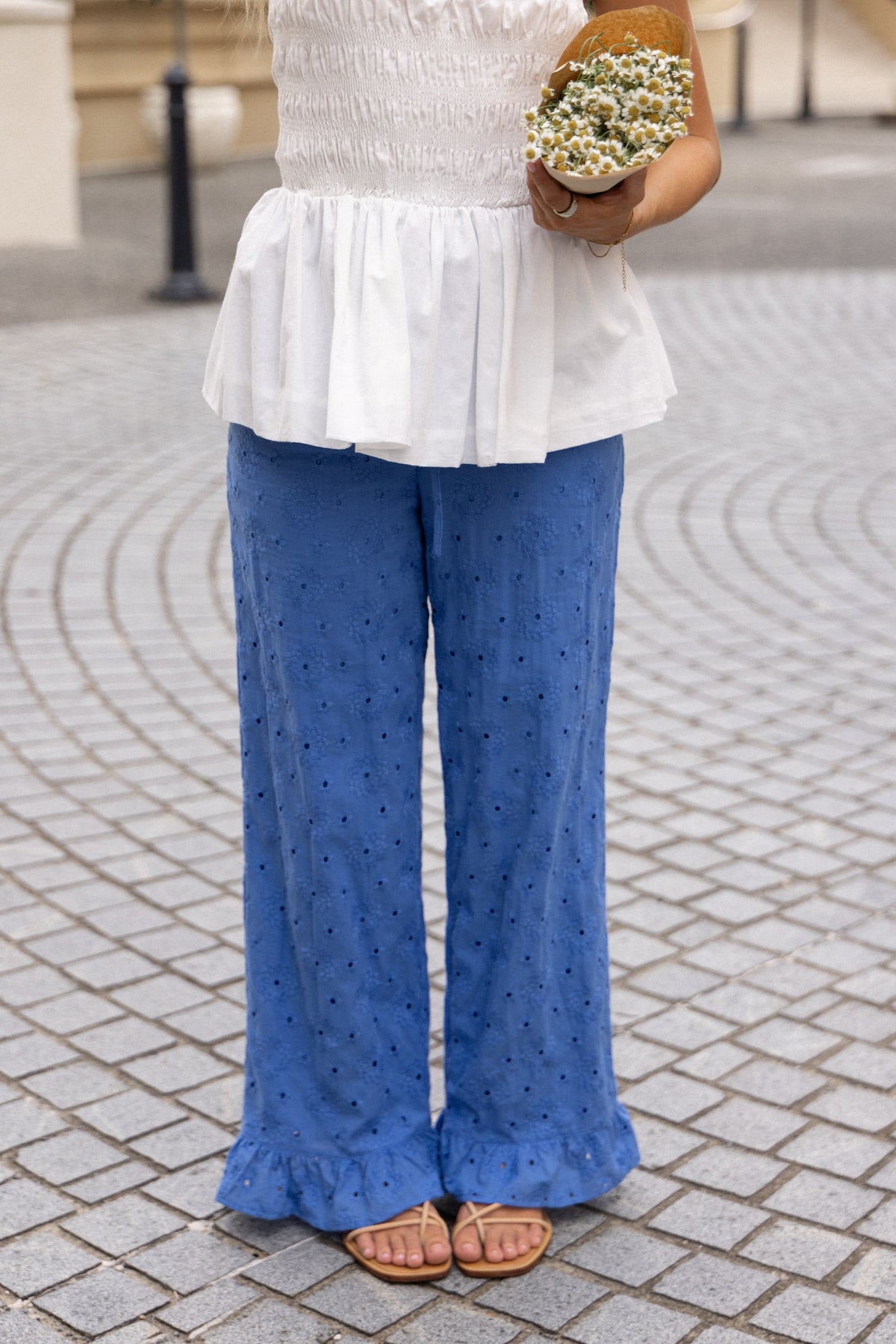 Katya Embroidered Pants in Cobalt – view 8 of 8