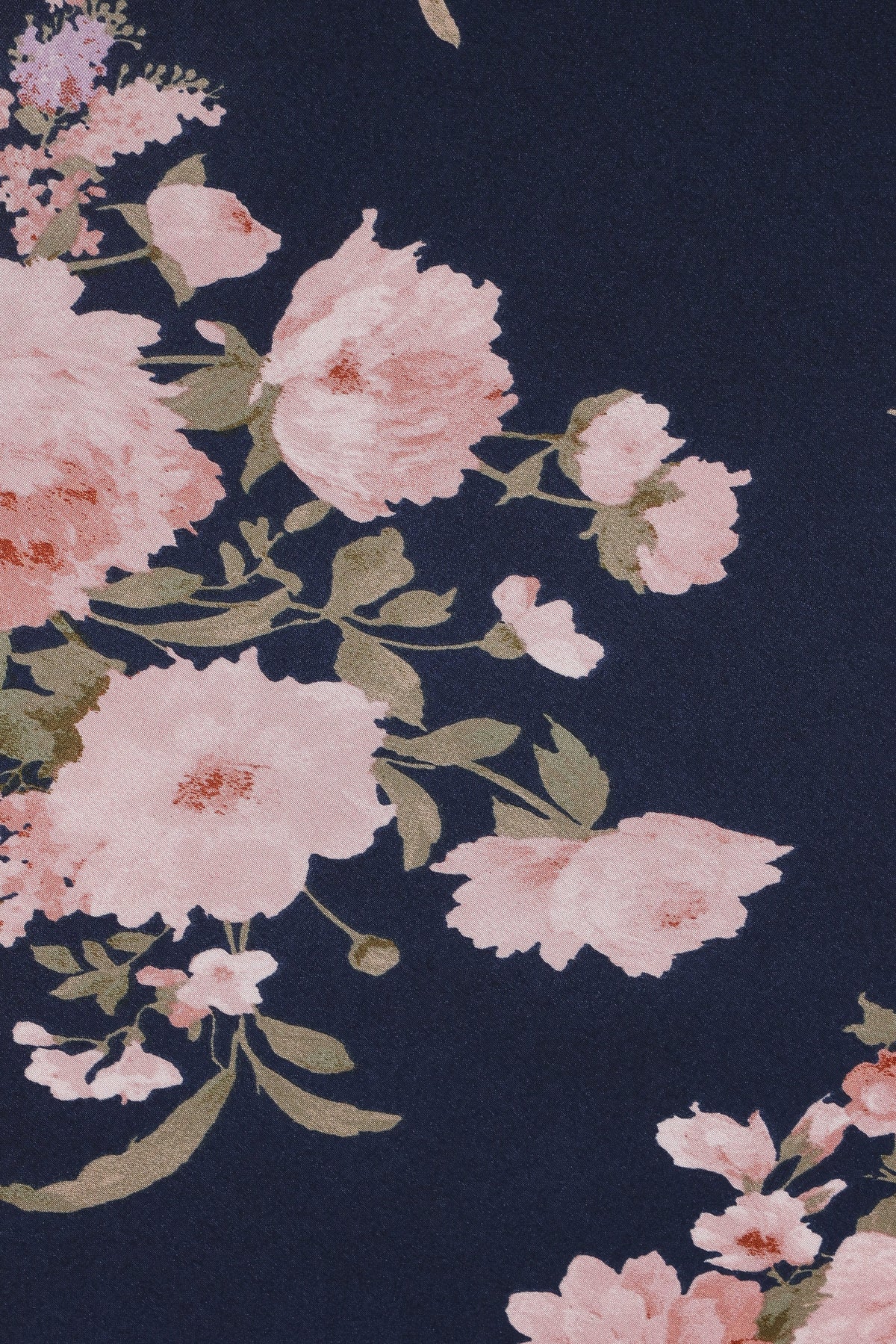 Kenna Satin Midi Skirt in Navy Floral – view 6 of 7