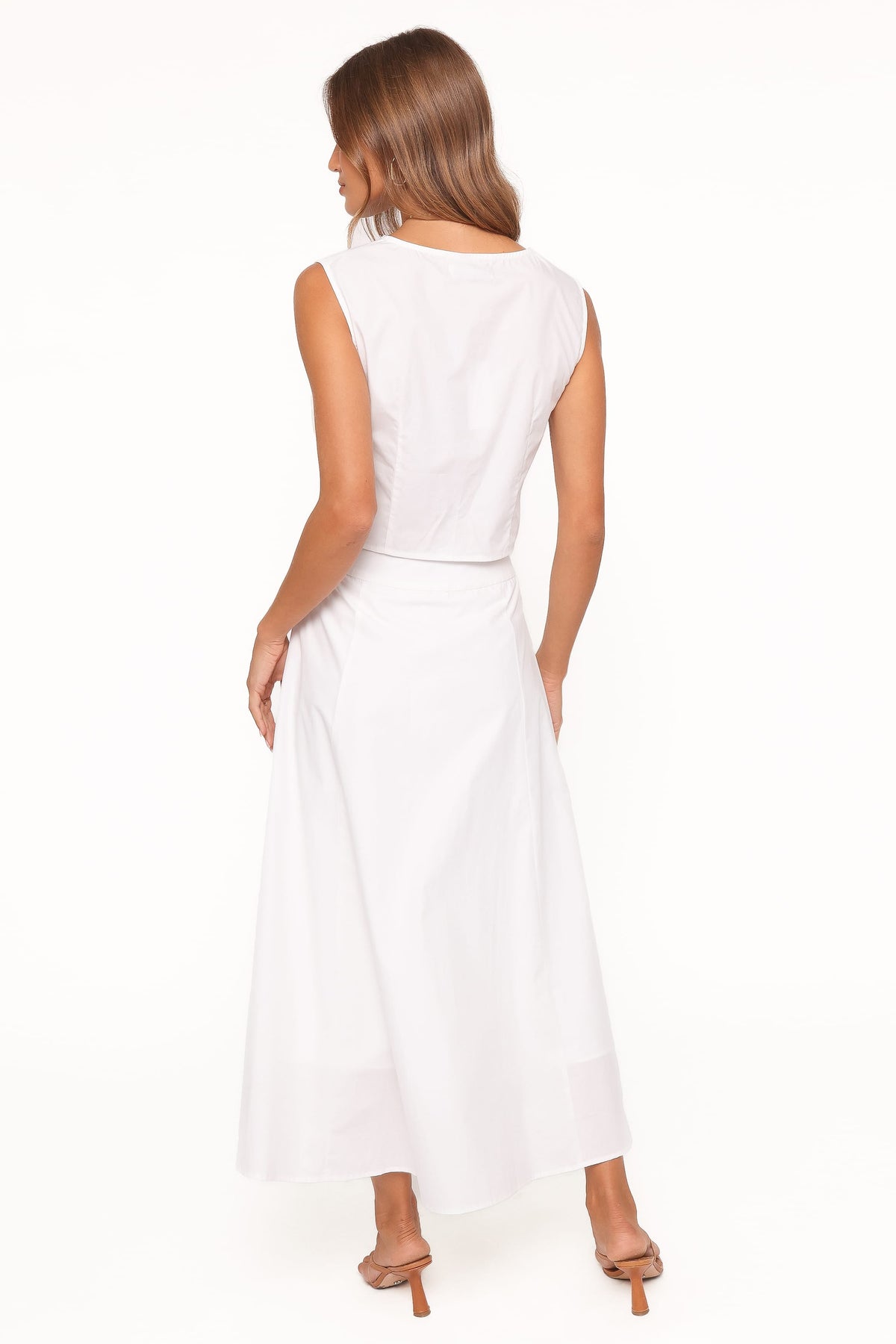 Kye Midi Skirt in White Broderie – view 4 of 5