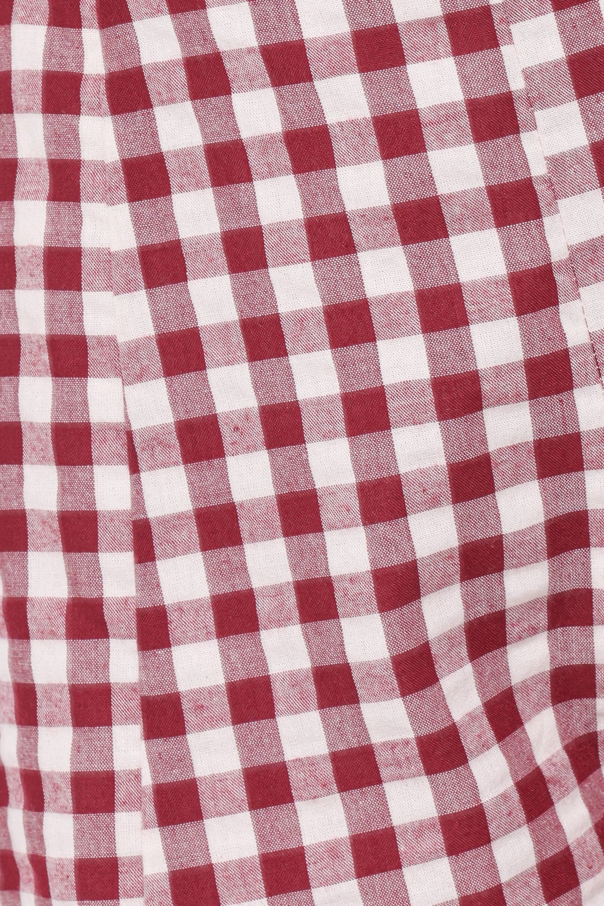 Landon Fitted Shorts in Burgundy Gingham – view 9 of 10