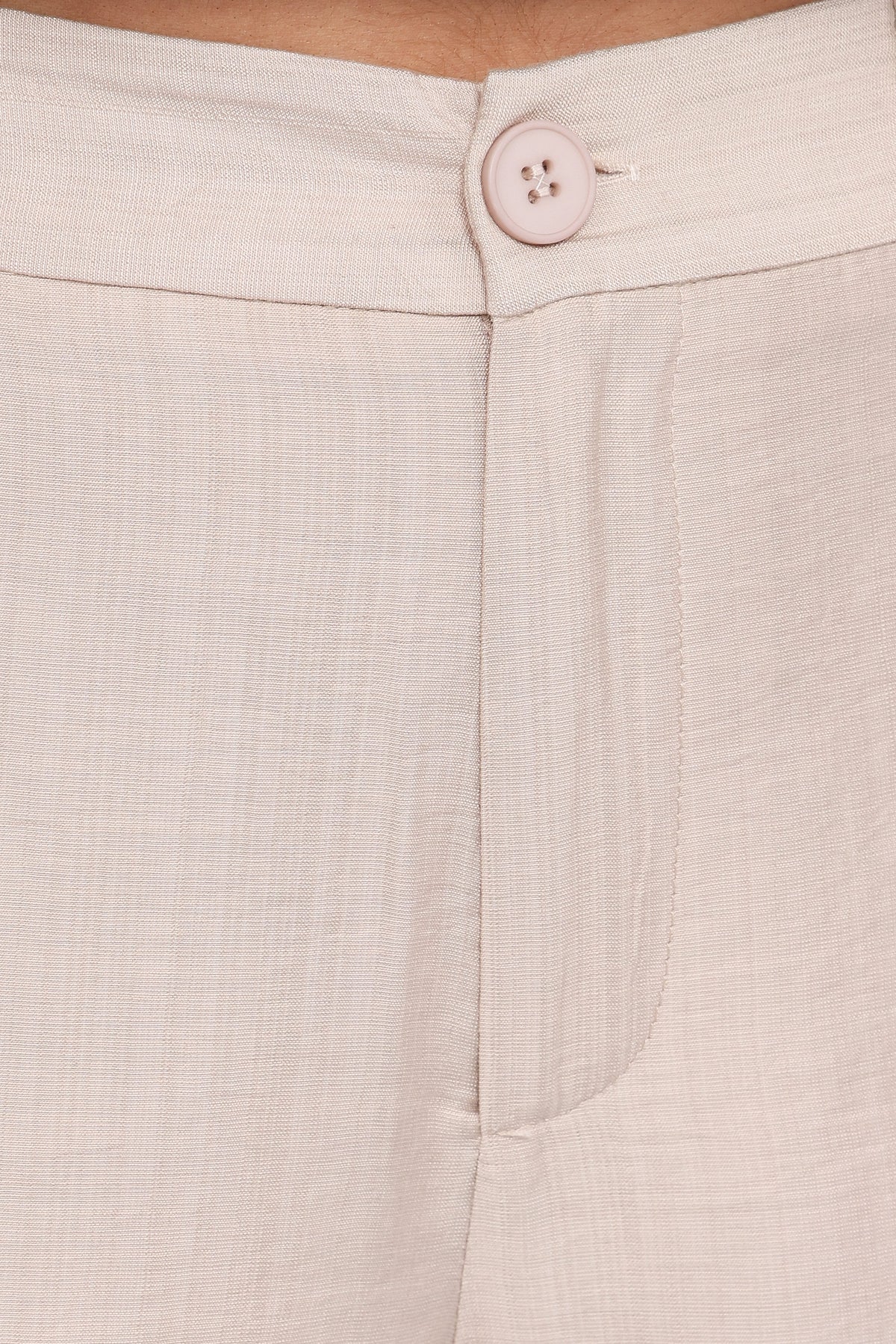 Lauren Wide Leg Pant in Beige – view 6 of 6