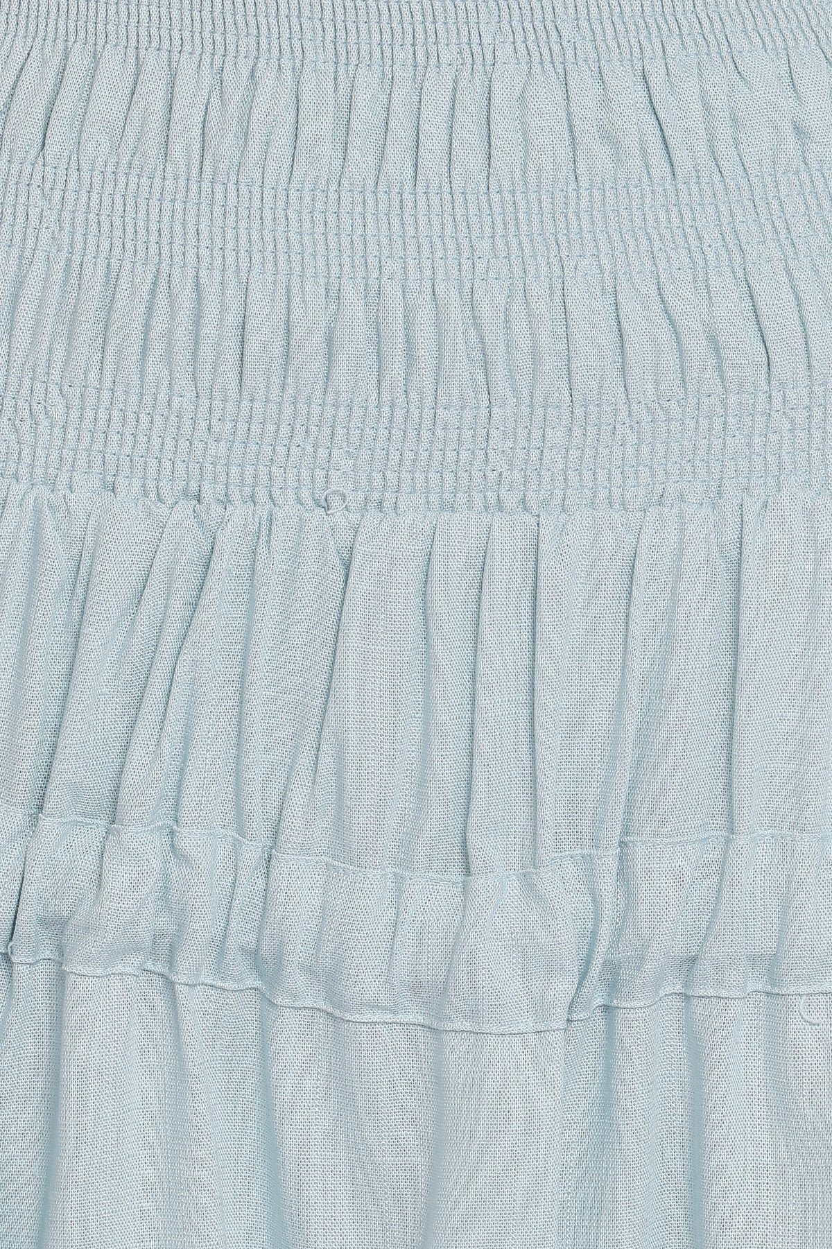 Leah Mini Skirt Side Ties in Baby Blue – view 7 of 8