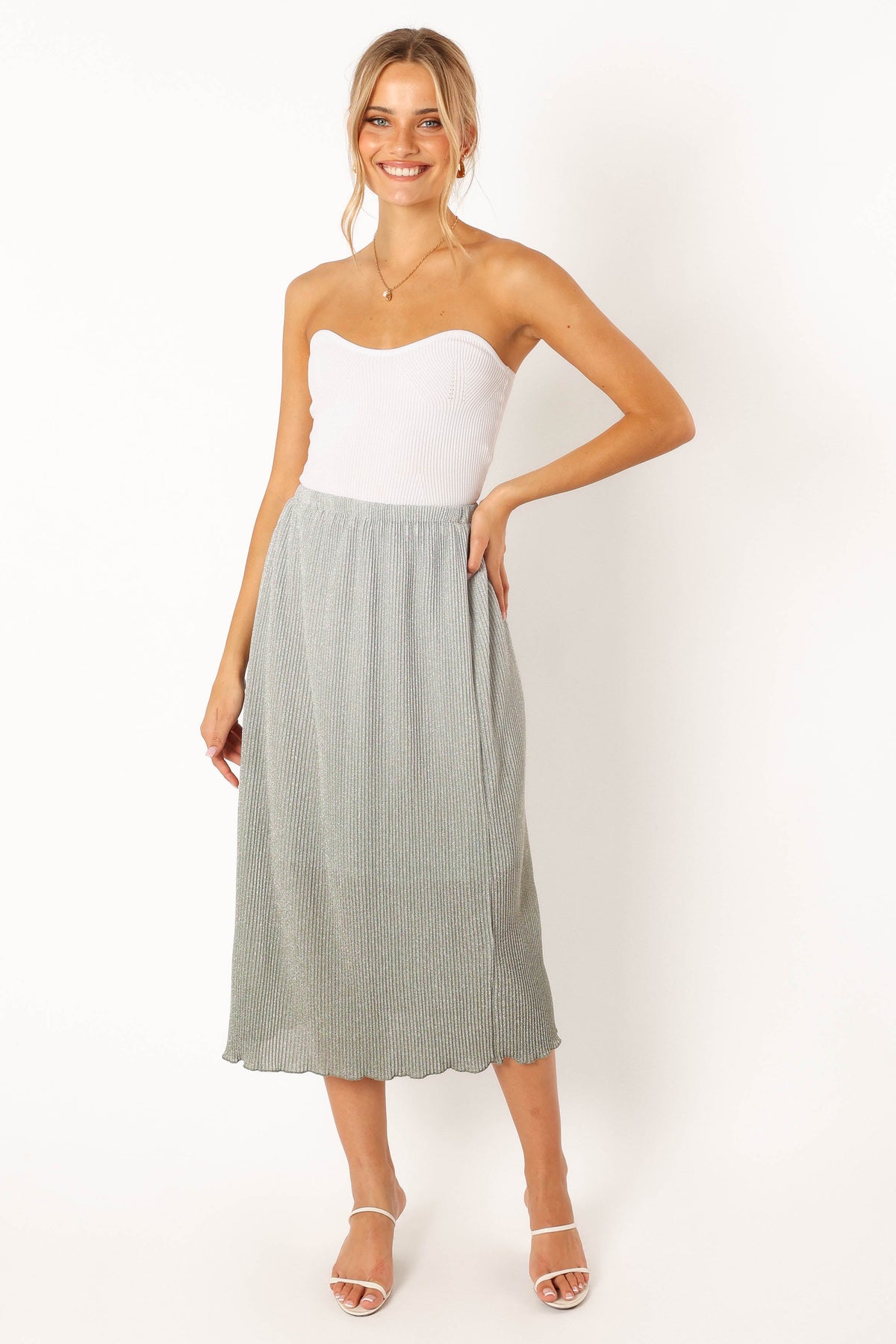 Margurita Gradient Midi Skirt in Aqua – view 1 of 8