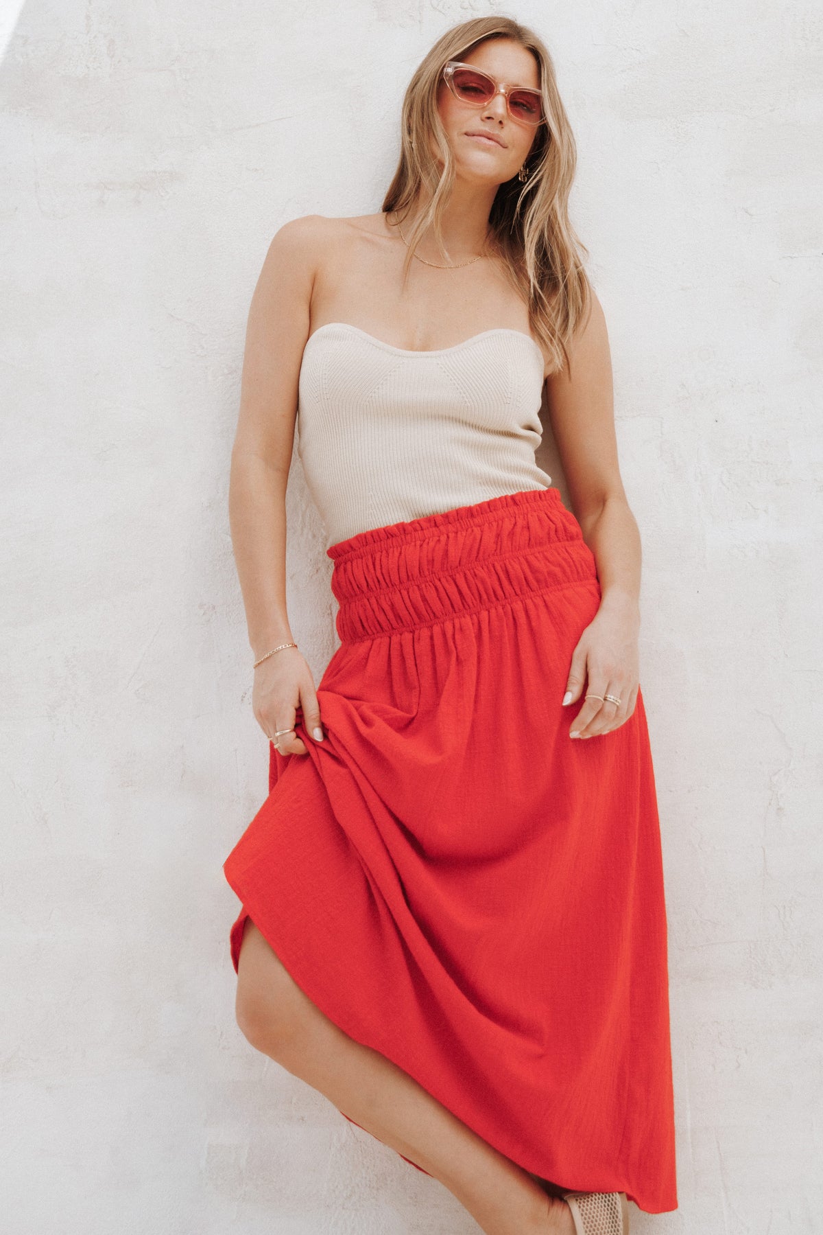Mattea Maxi Skirt in Red – view 1 of 7