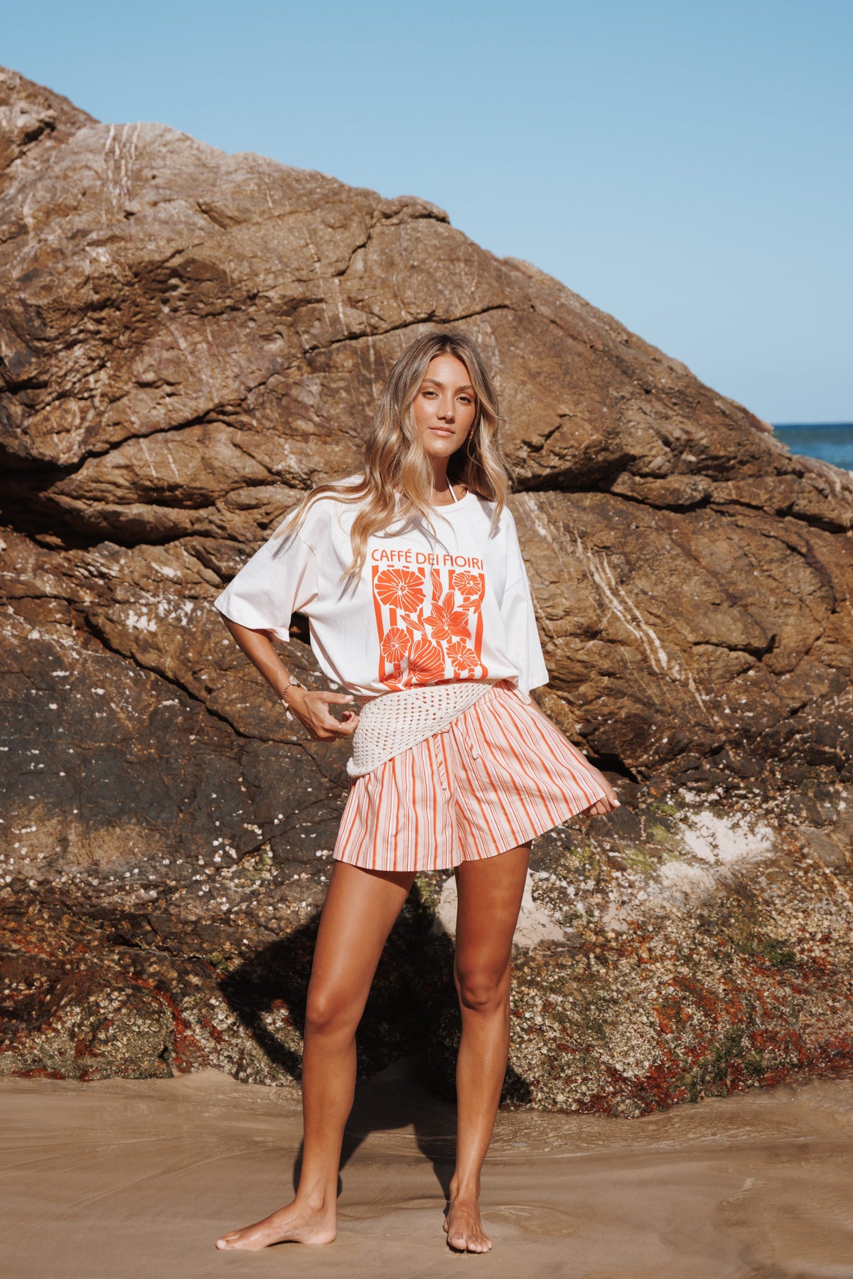 Mattina Shorts in Peach Stripe – view 8 of 8