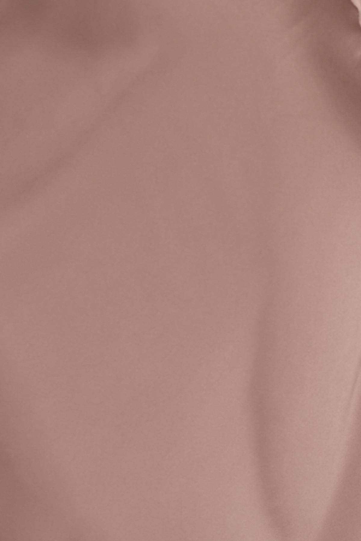Nellie Satin Midi Skirt in Mocha Brown – view 7 of 8