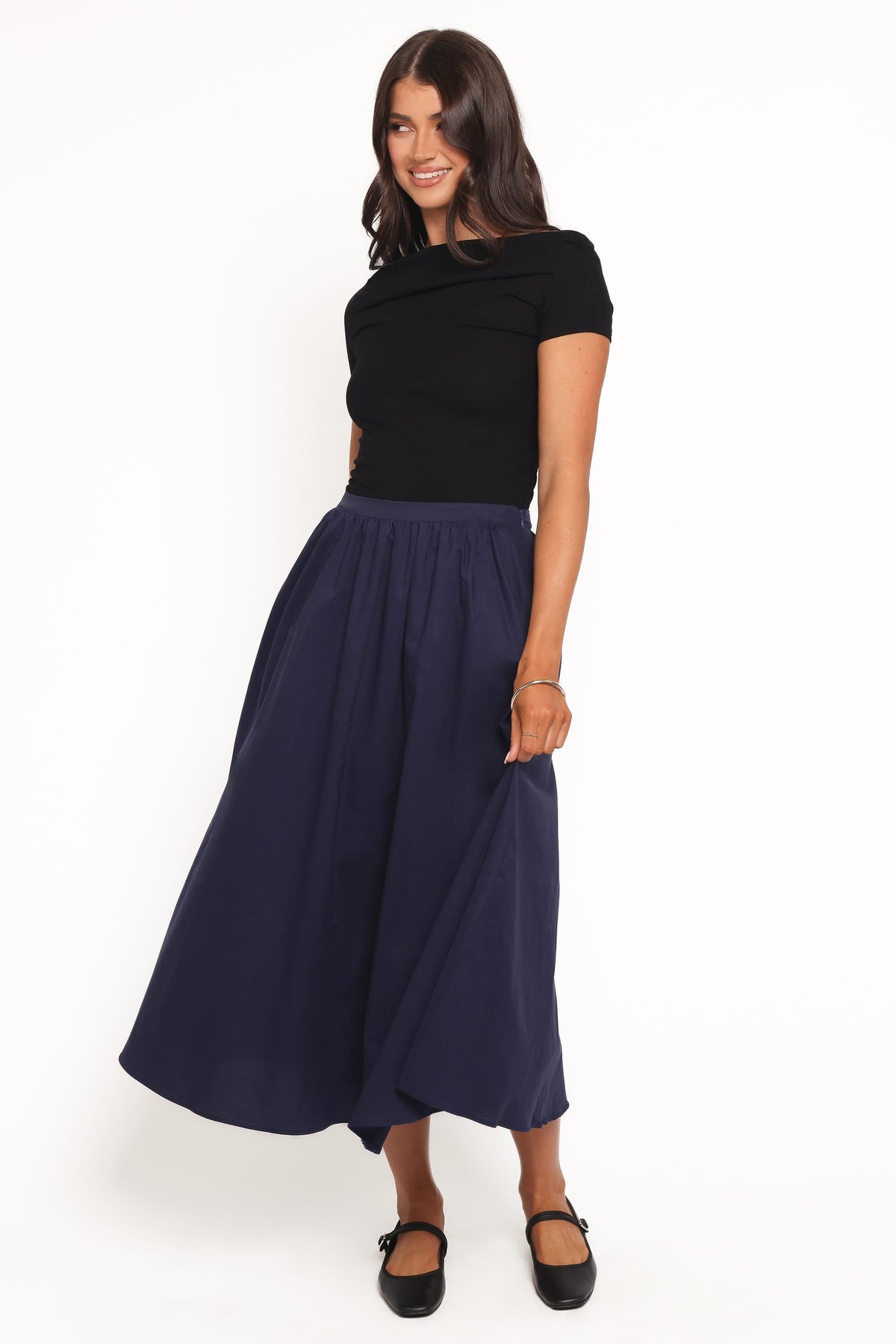 Oakley Midi Skirt in Navy – view 5 of 6