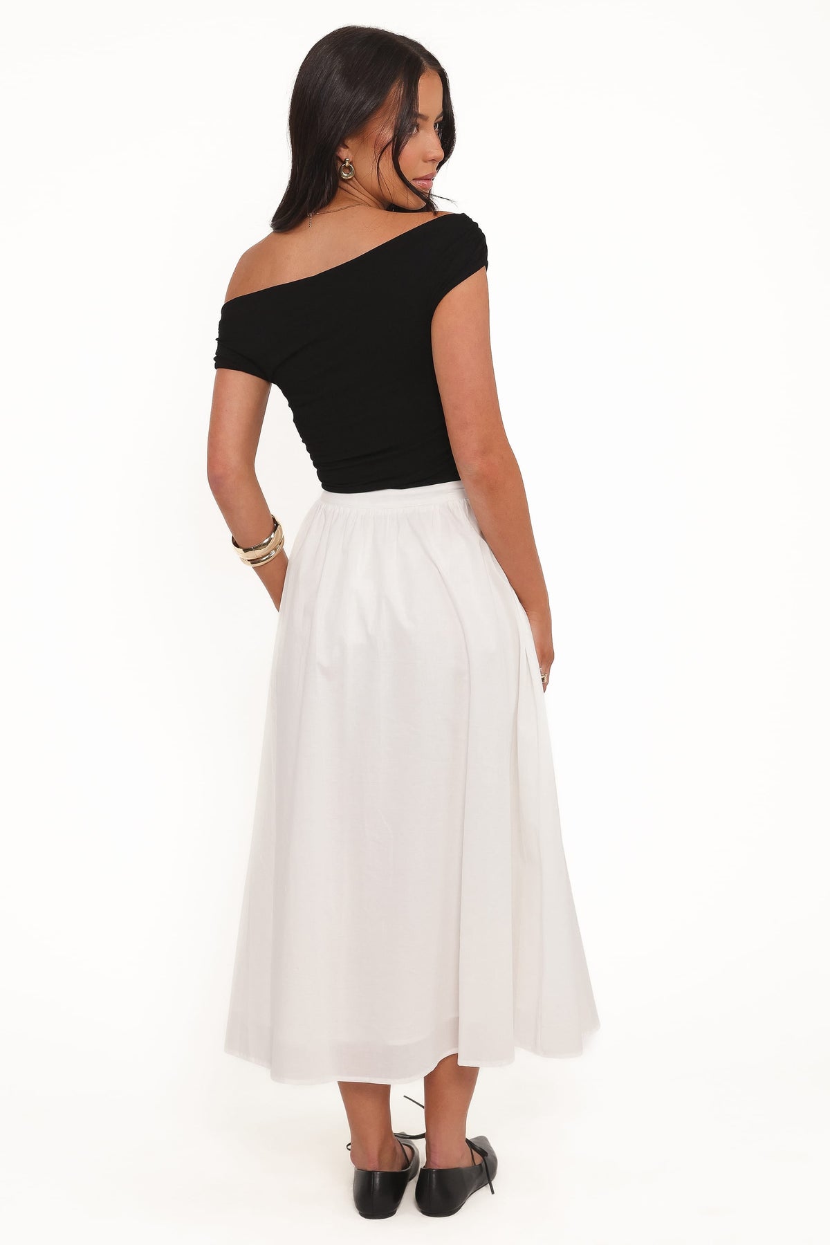 Oakley Midi Skirt in White – view 6 of 8