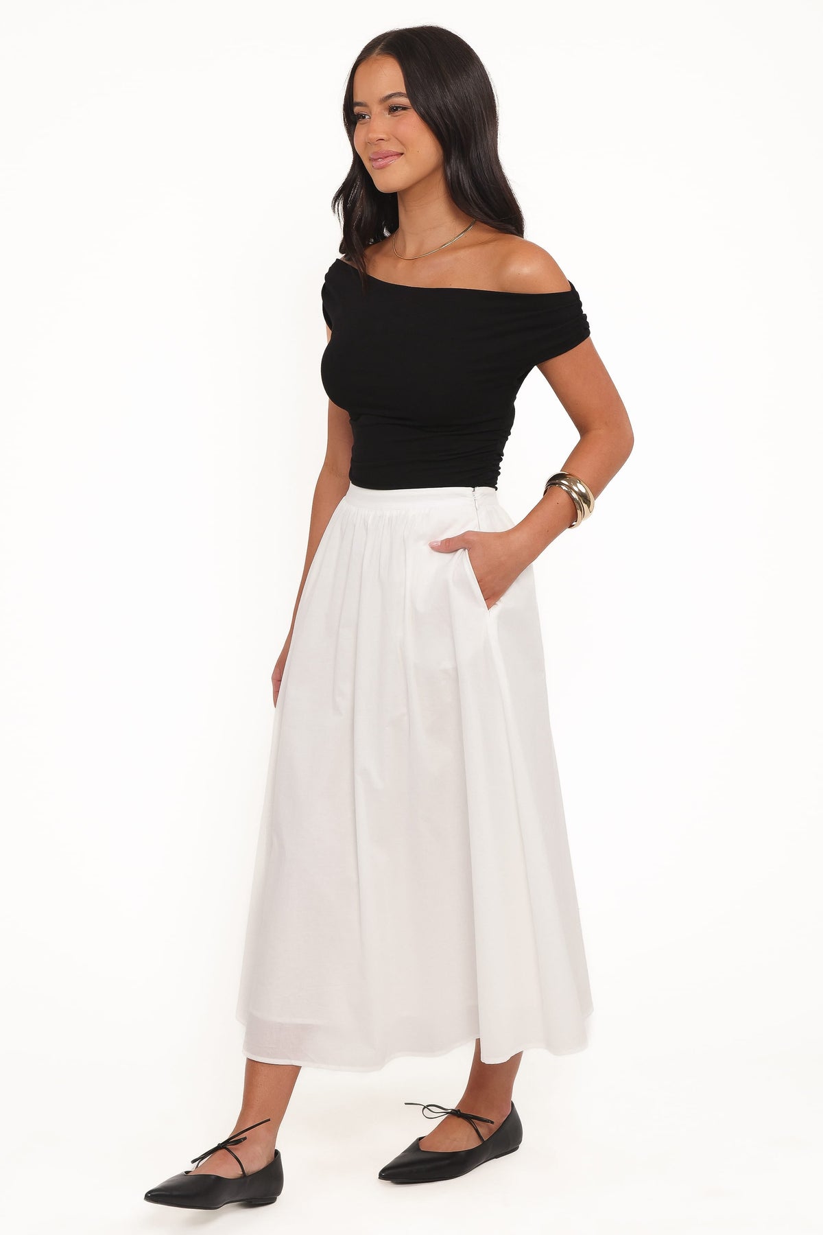 Oakley Midi Skirt in White – view 5 of 8
