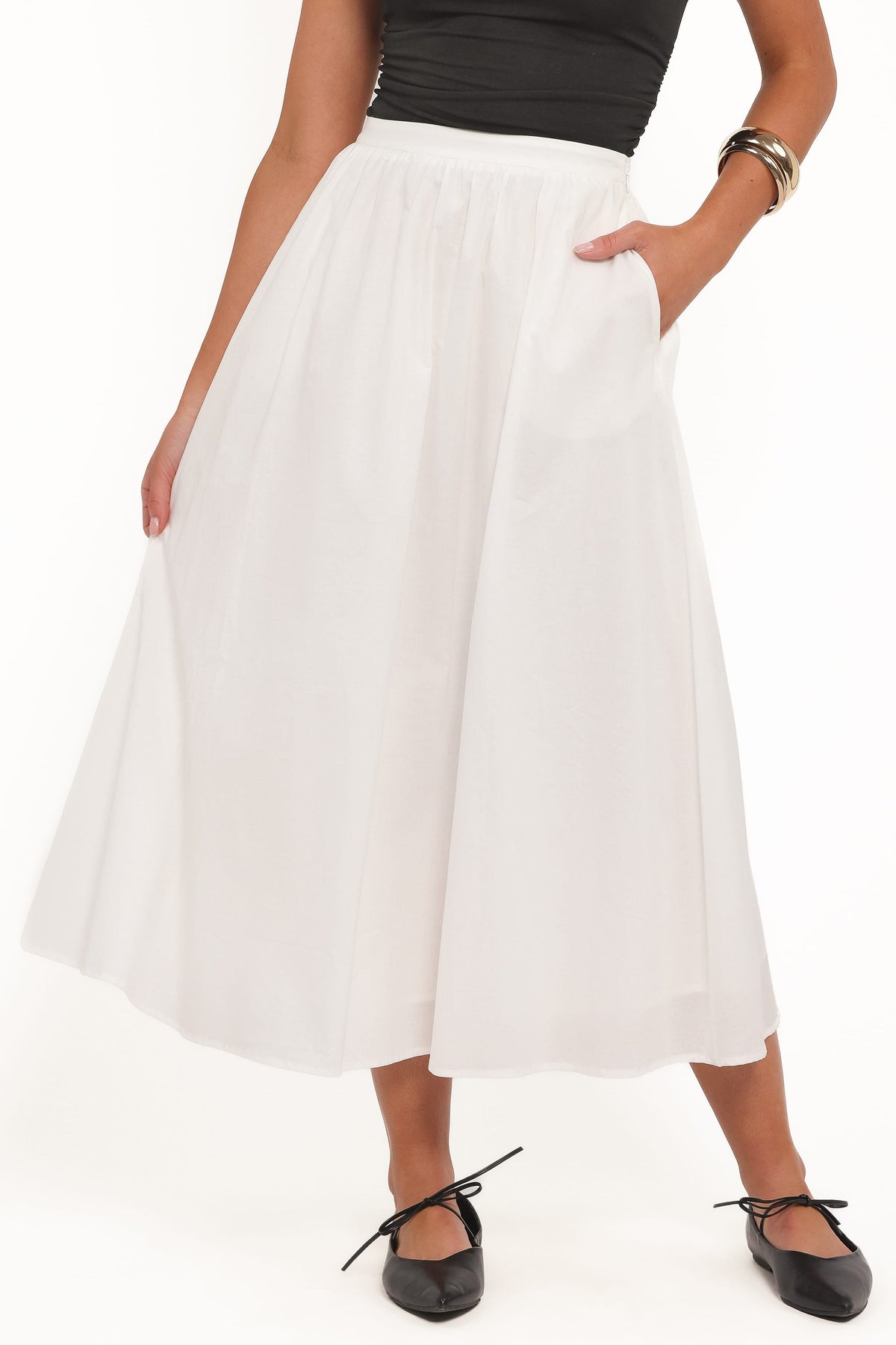 Oakley Midi Skirt in White – view 4 of 8