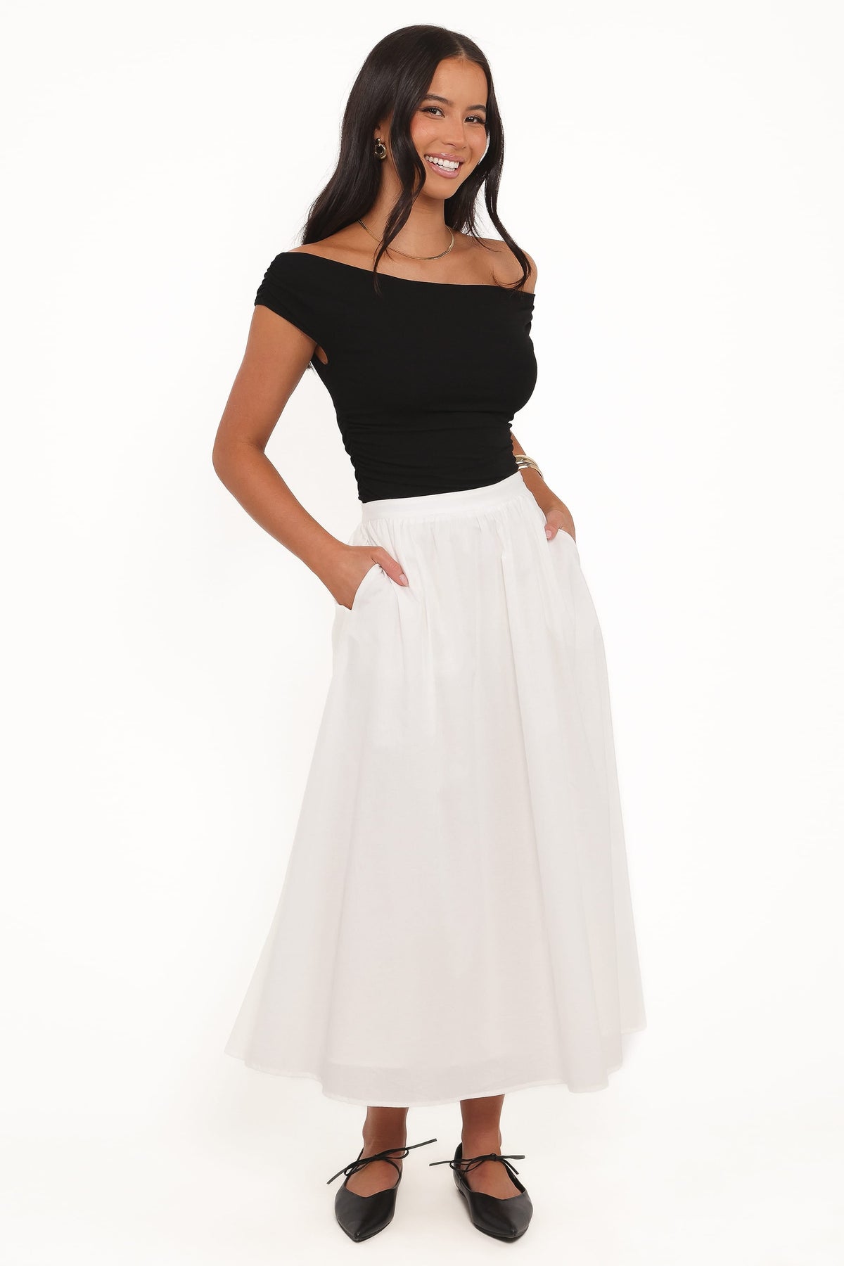 Oakley Midi Skirt in White – view 3 of 8