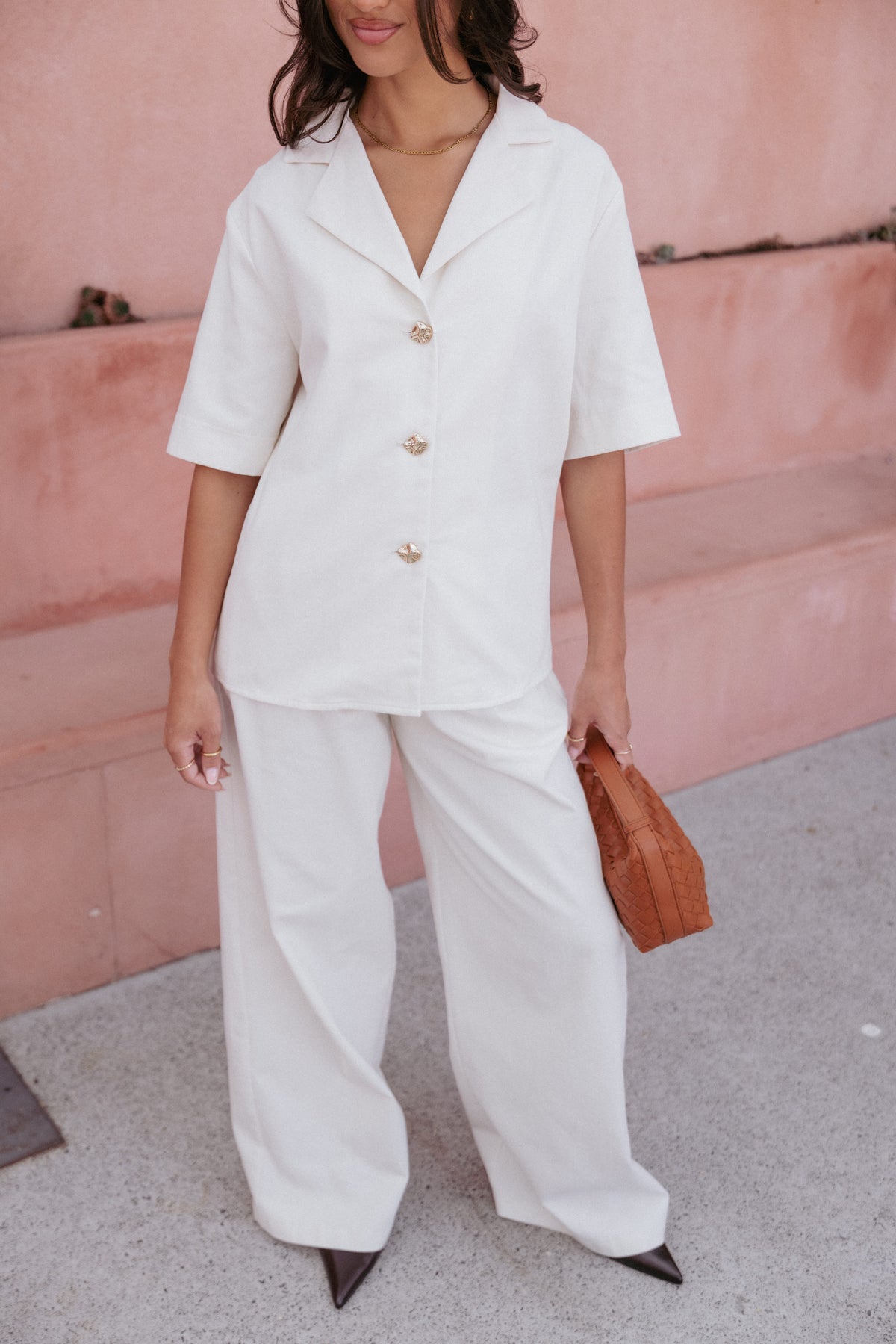 Odelia Denim Pant in Off White – view 1 of 6