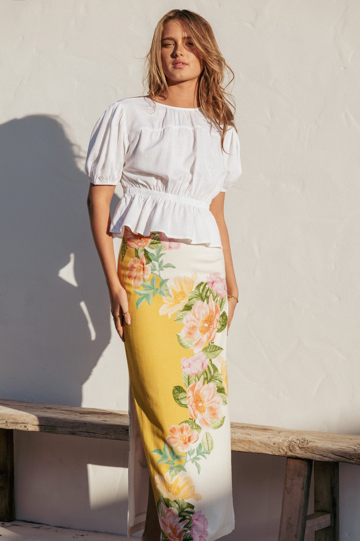 Peta Maxi Skirt in Yellow Poppy – view 7 of 7