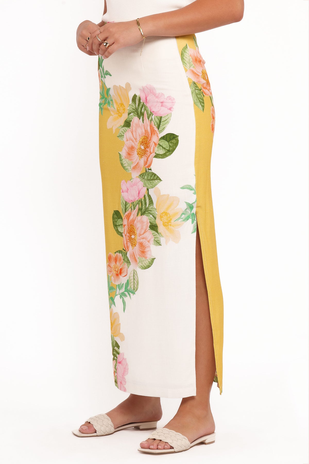 Peta Maxi Skirt in Yellow Poppy – view 3 of 7