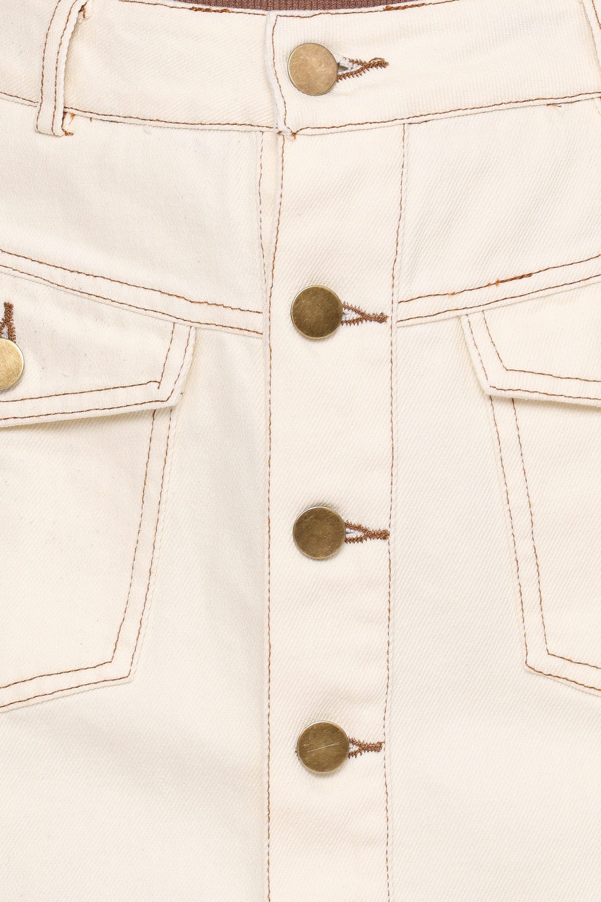 Presley Denim Skort in Bone – view 7 of 7