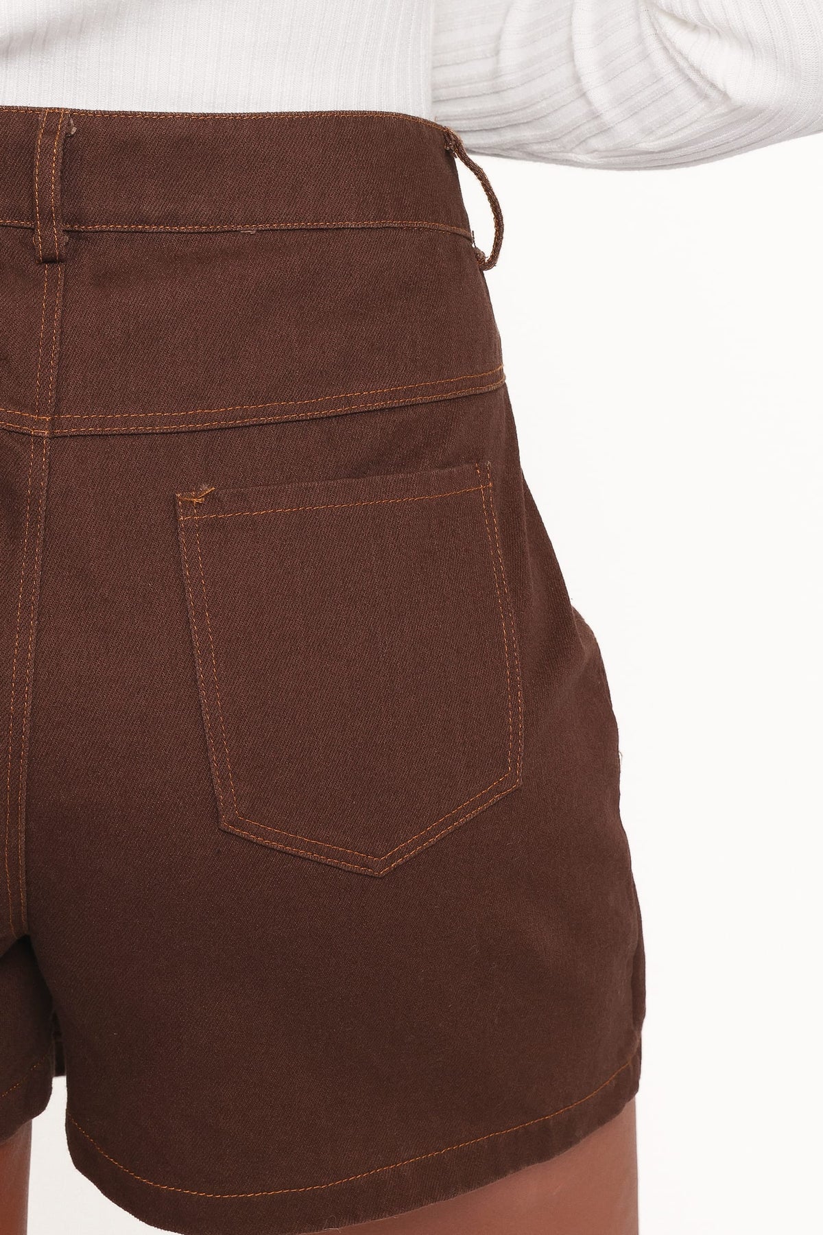 Presley Denim Skort in Dark Brown – view 7 of 9