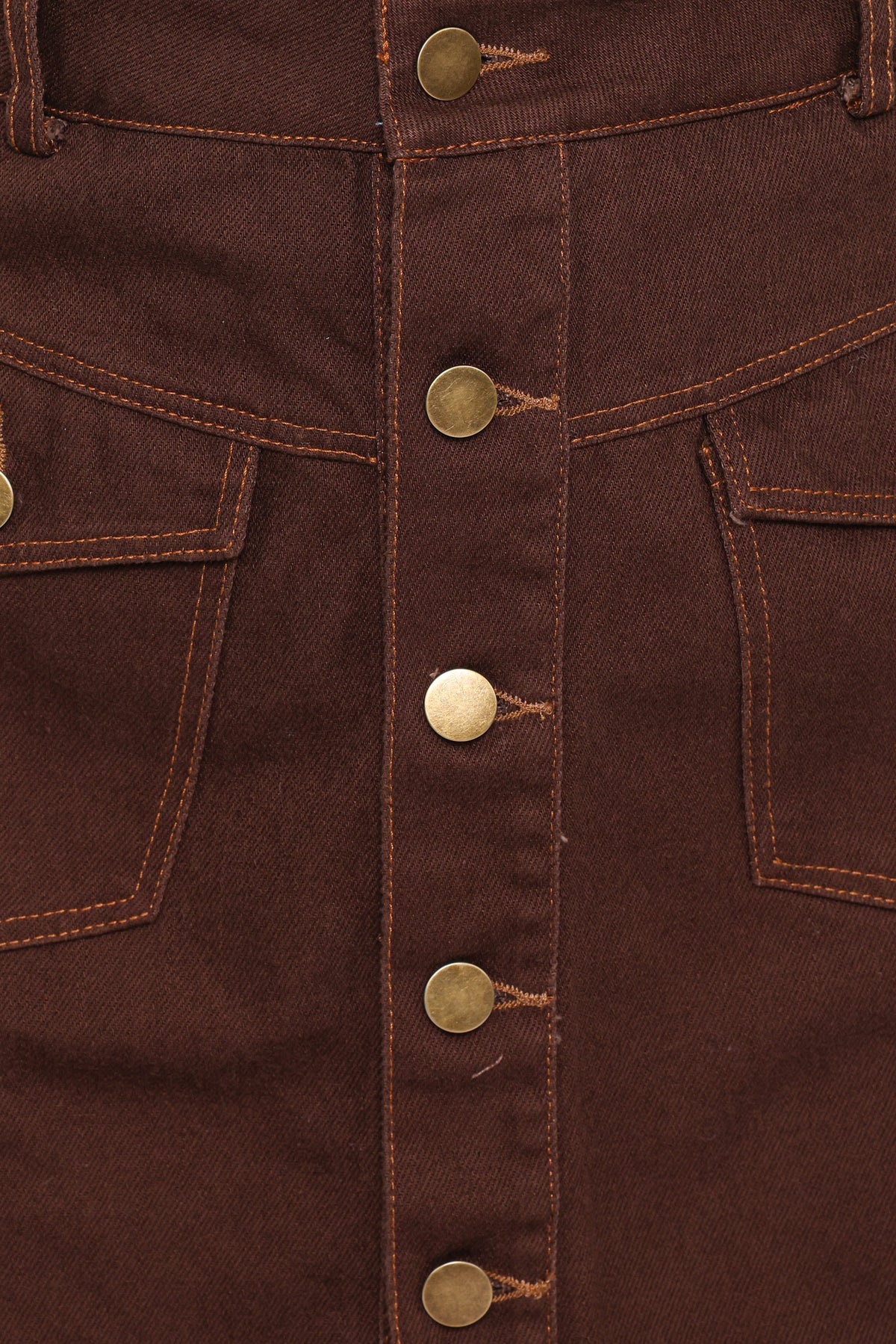 Presley Denim Skort in Dark Brown – view 8 of 9