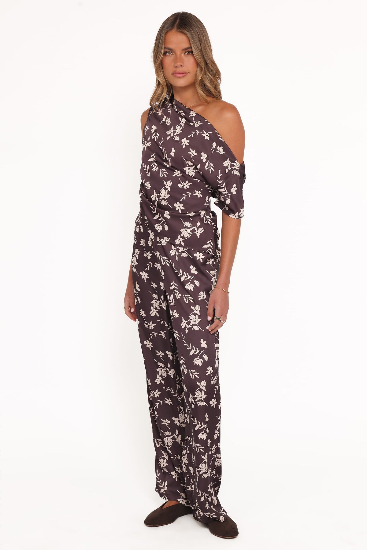 Romola Pant in Brown Cream Floral – view 5 of 8