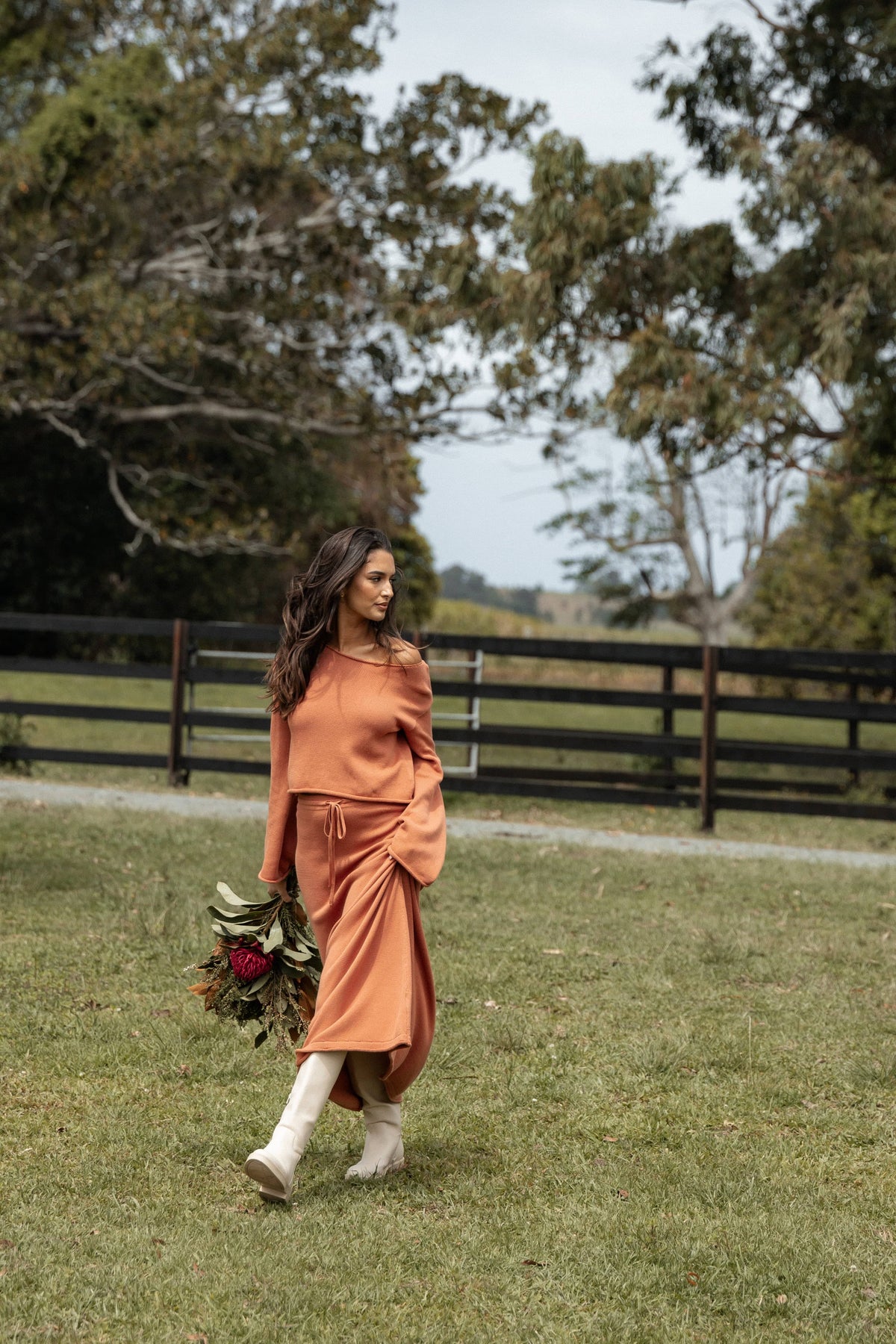 Rooney Knit Skirt in Cinnamon – view 1 of 8