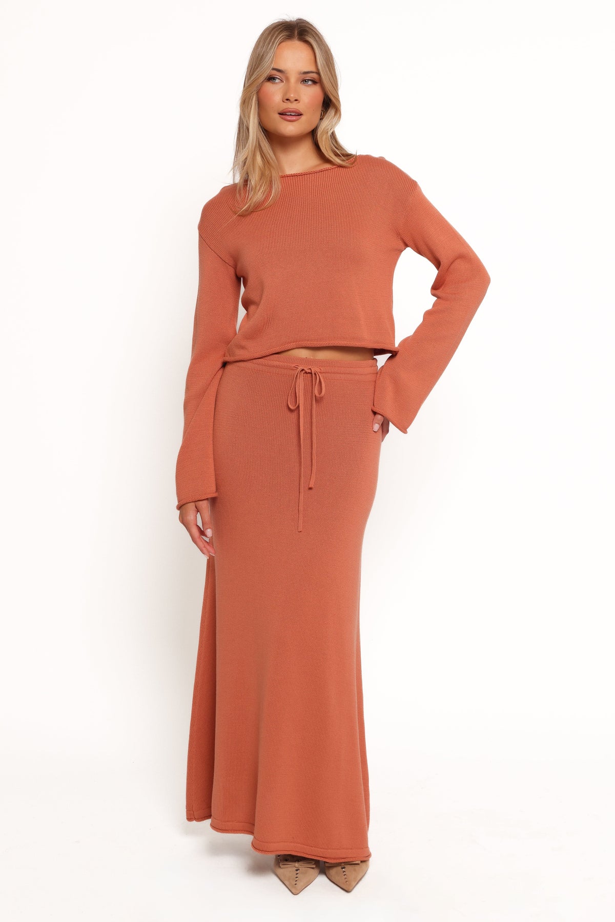 Rooney Knit Skirt in Cinnamon – view 3 of 8
