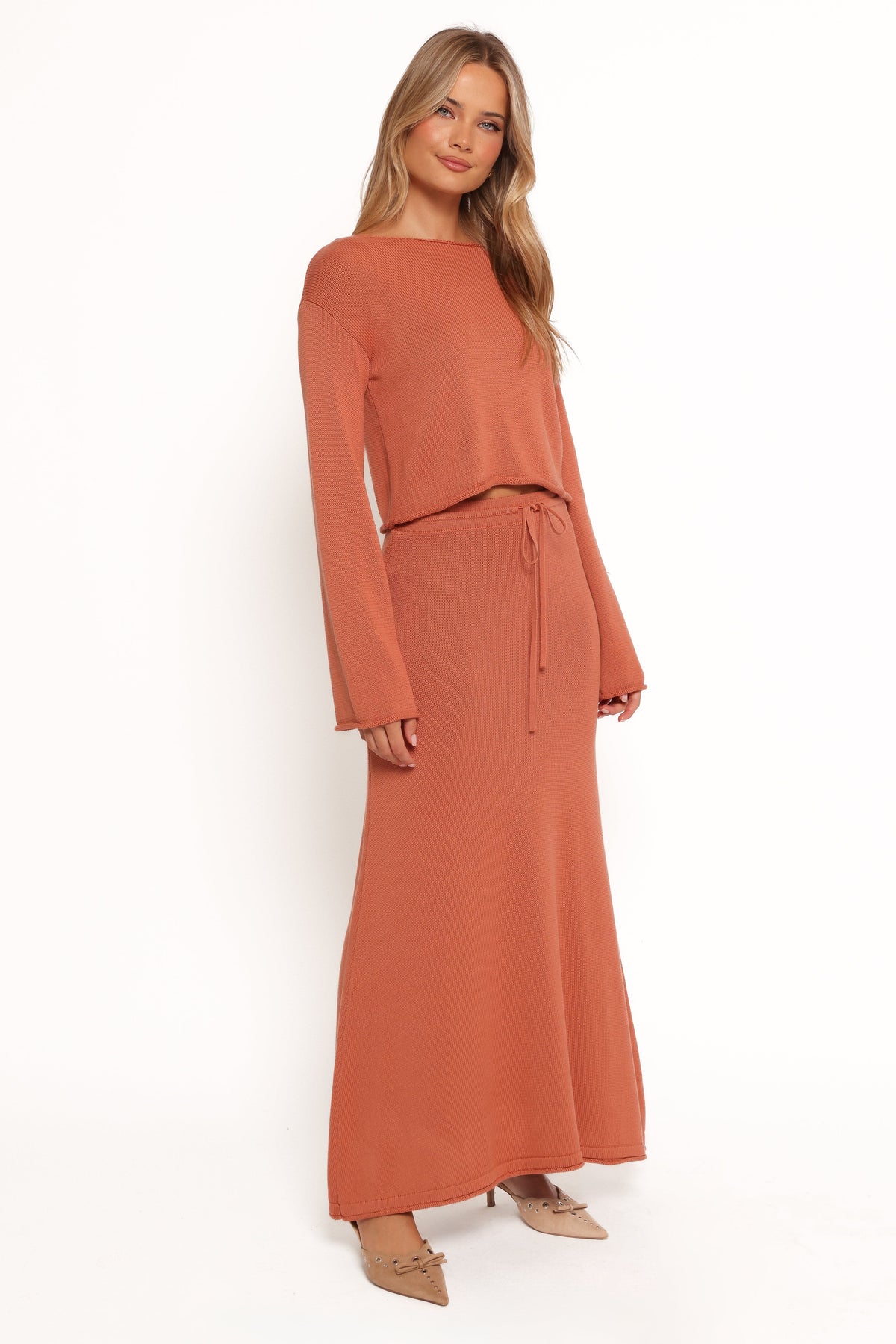Rooney Knit Skirt in Cinnamon – view 7 of 8